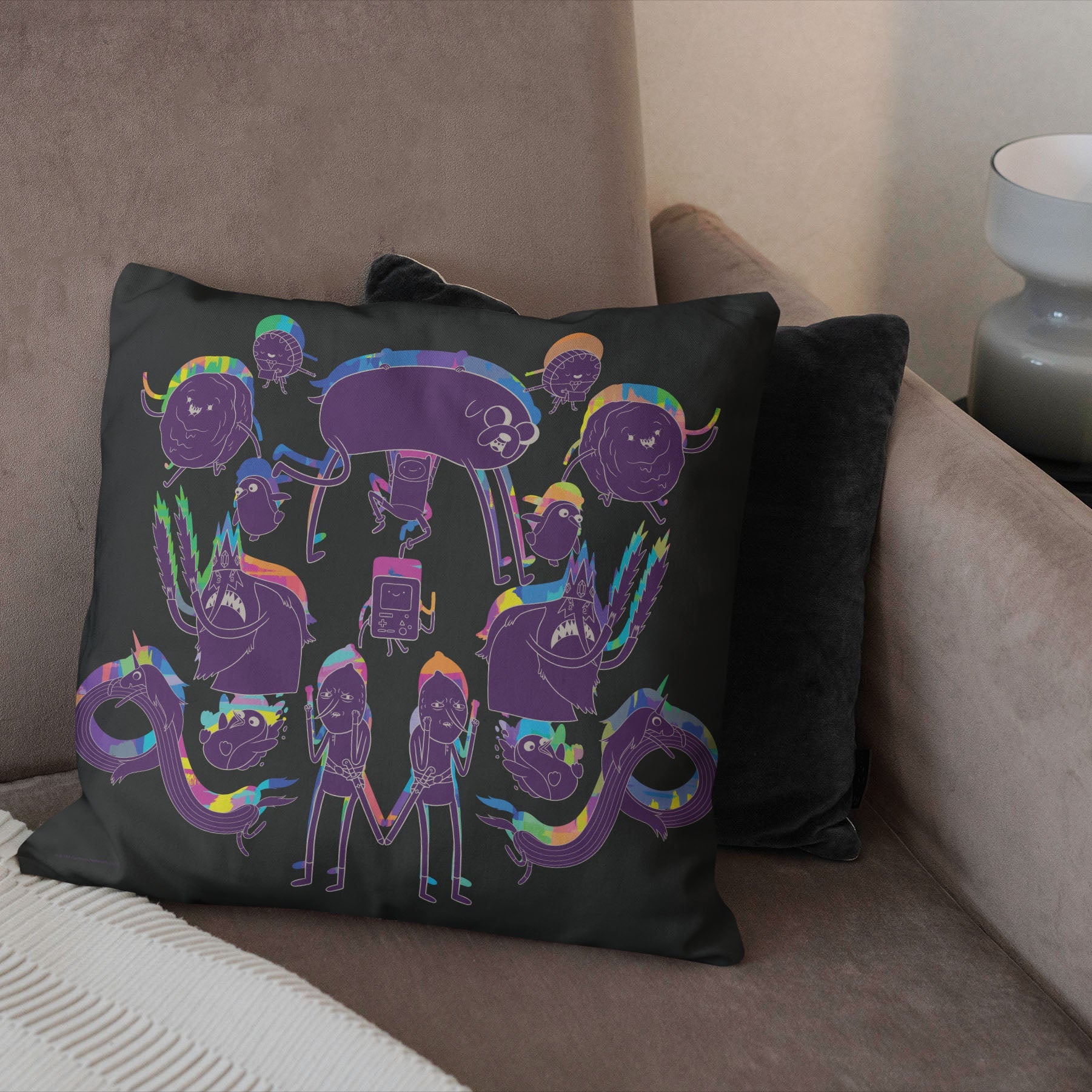 Cartoon Network Adventure Time Mirrored Chaos Throw Pillow 18x18 Inches