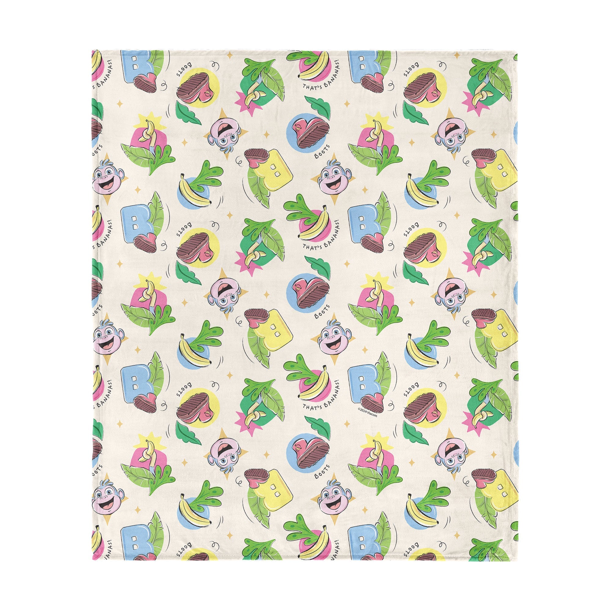 Dora the Explorer Boots Pattern Silk Touch Throw Blanket 50 x 60 inches