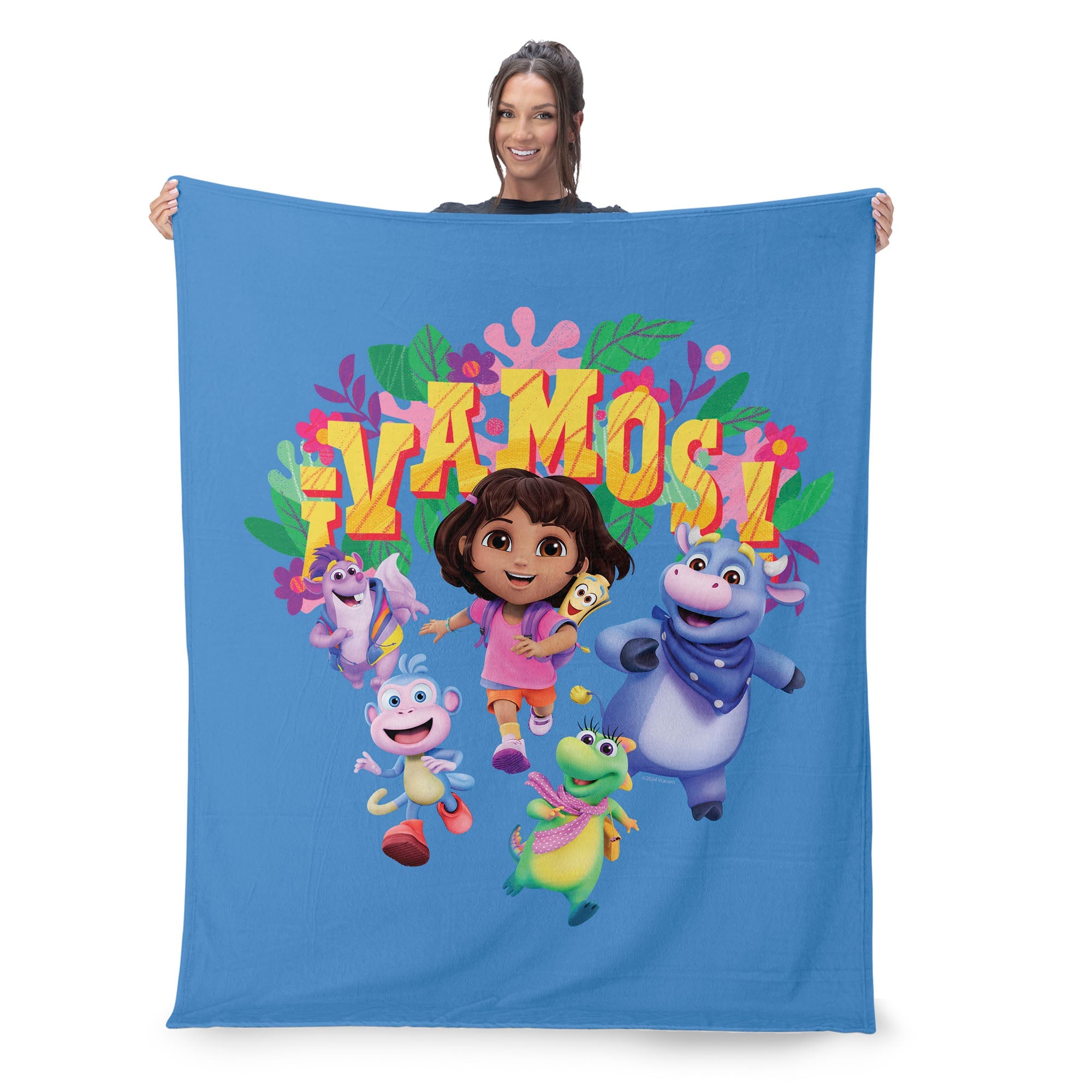 Dora the Explorer Vamos Silk Touch Sherpa Throw Blanket 50 x 60 inches