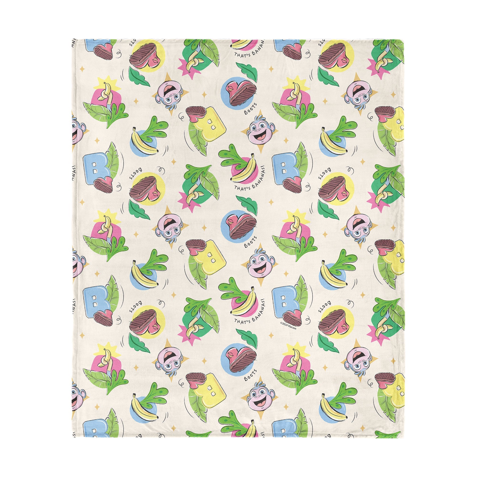 Dora the Explorer Boots Pattern Silk Touch Throw Blanket 40 x 50 inches