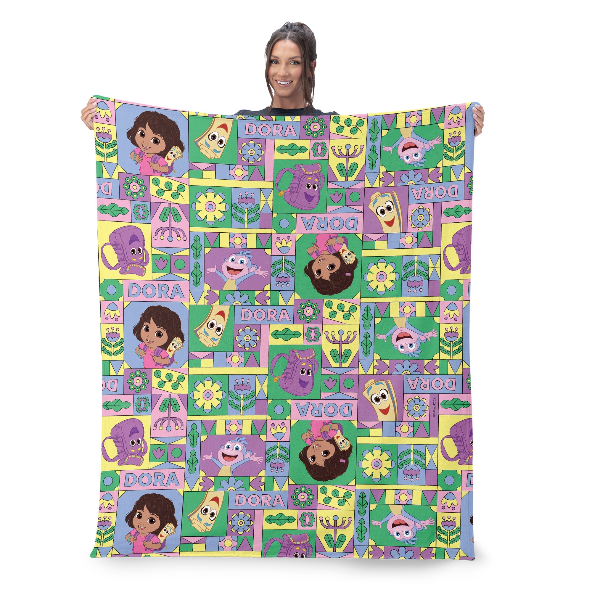 Dora the Explorer Dora and Friends Collage Silk Touch Throw Blanket 40 x 50 inches