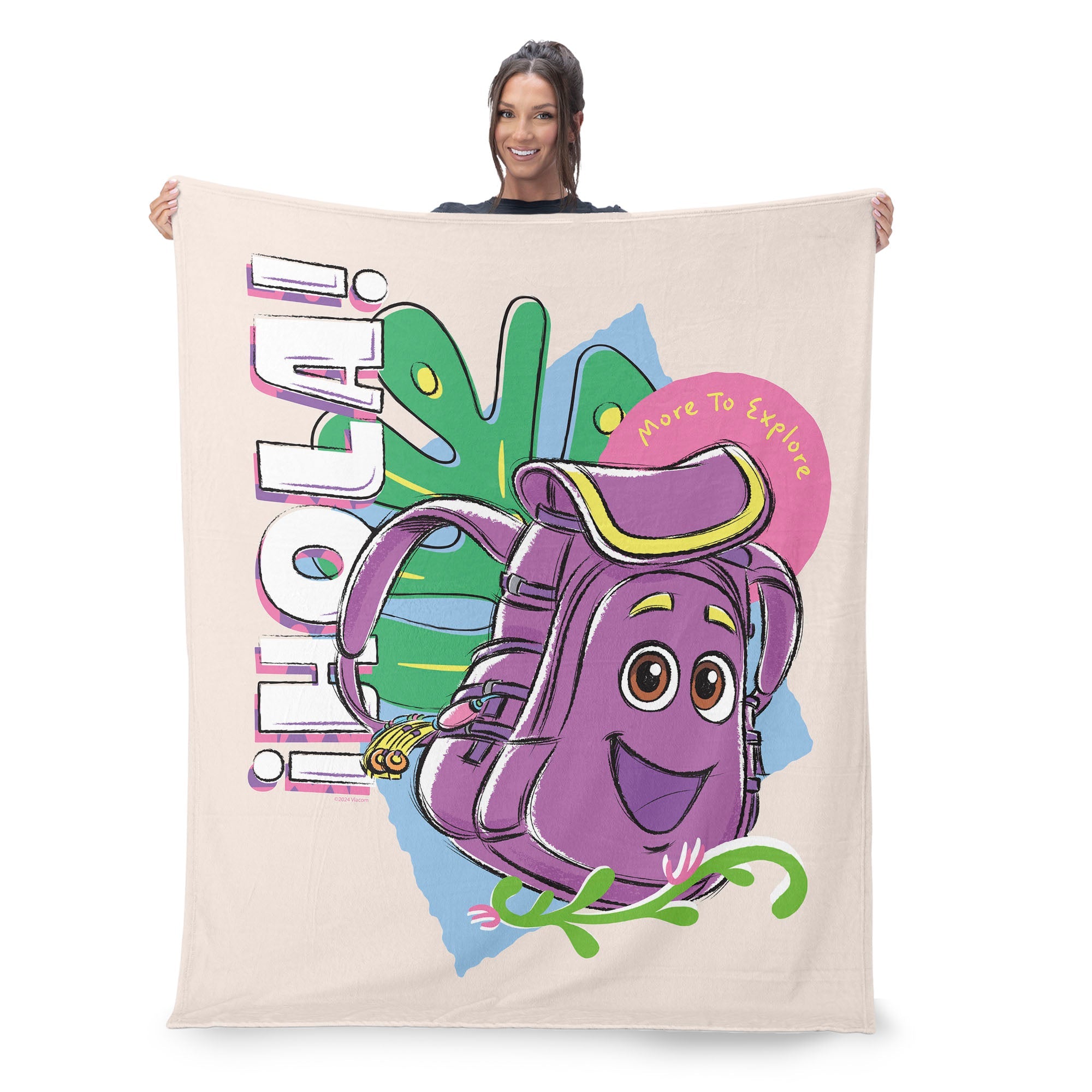 Dora the Explorer Hola Backpack Silk Touch Throw Blanket 40 x 50 inches