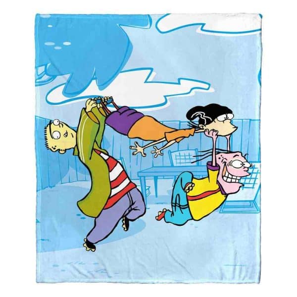 Cartoon Network Ed Edd N Eddy Running Through Silk Touch Throw Blanket 50x60 Inches