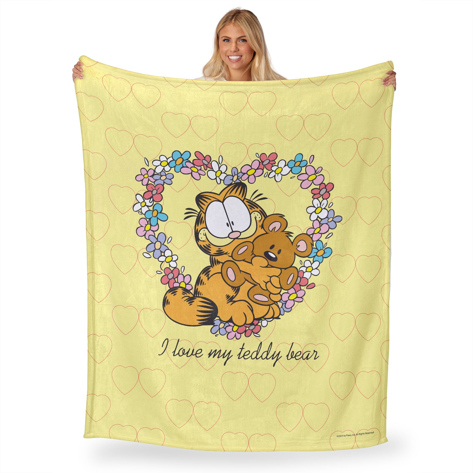 Nickelodeon Garfield Teddy Bear Silk Touch Throw Blanket 50x60 Inches