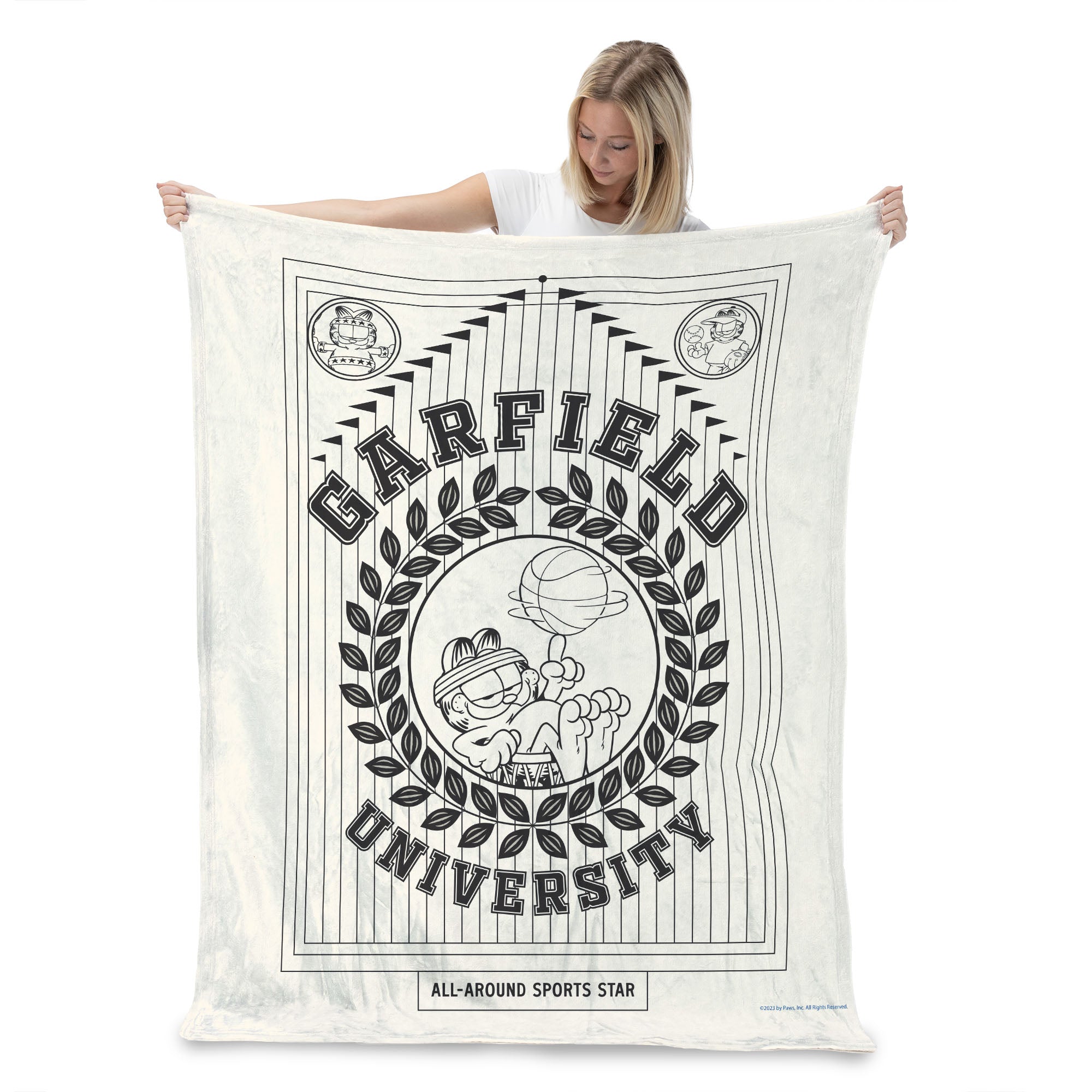 Nickelodeon Garfield Garf University Silk Touch Throw Blanket 50x60 Inches