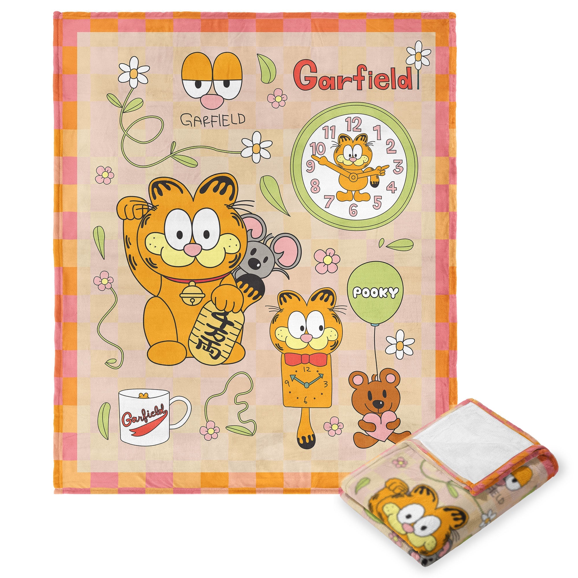 Nickelodeon Garfield What Time Is It Silk Touch Throw Blanket 50x60 Inches