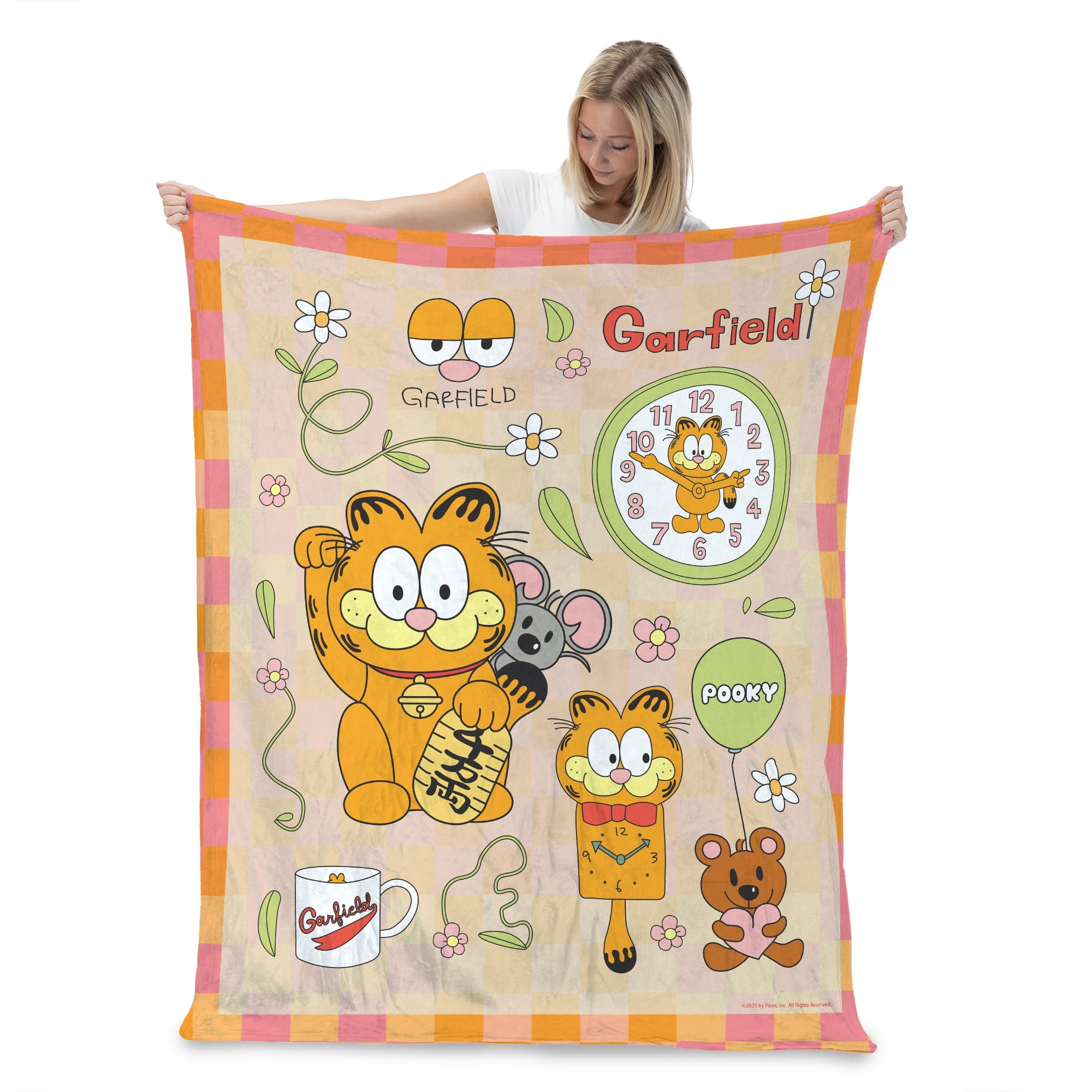 Nickelodeon Garfield What Time Is It Silk Touch Throw Blanket 50x60 Inches