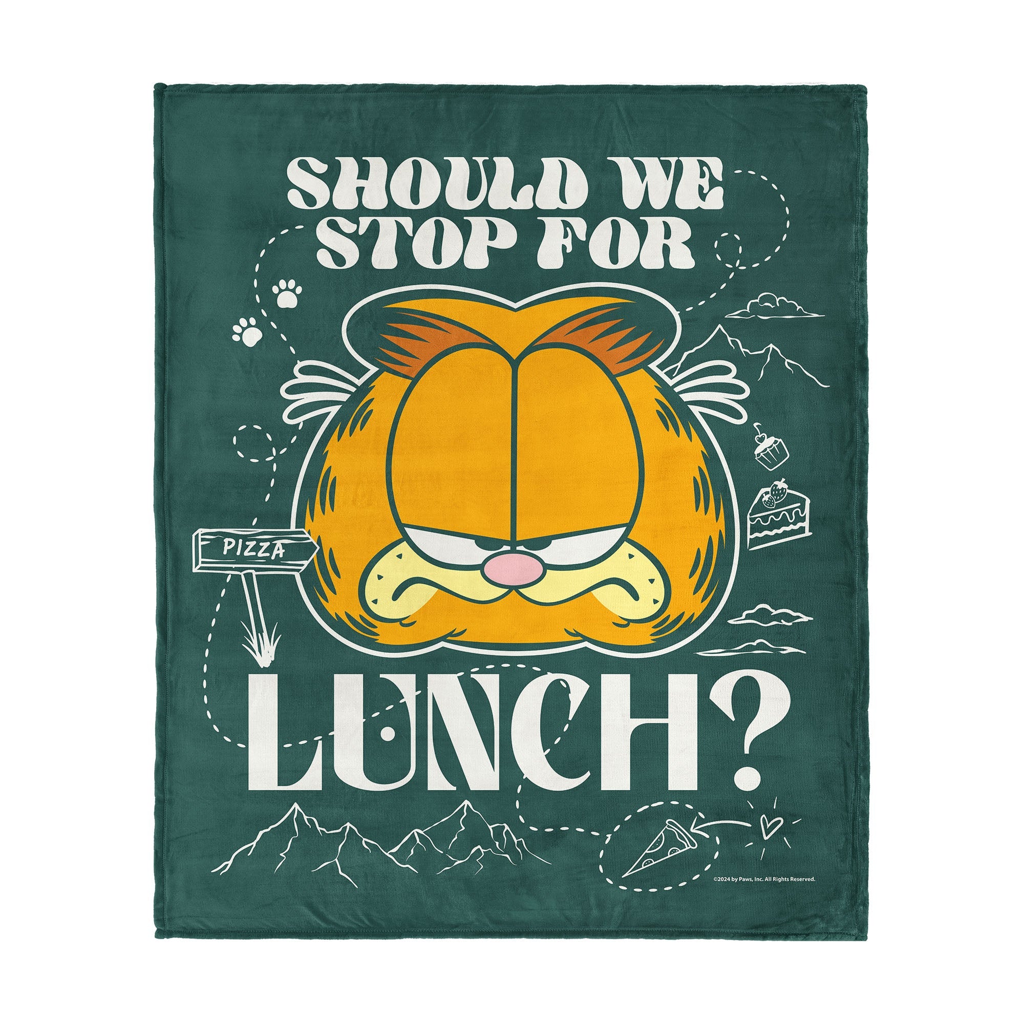 Nickelodeon Garfield Stop For Lunch Silk Touch Throw Blanket 50x60 Inches