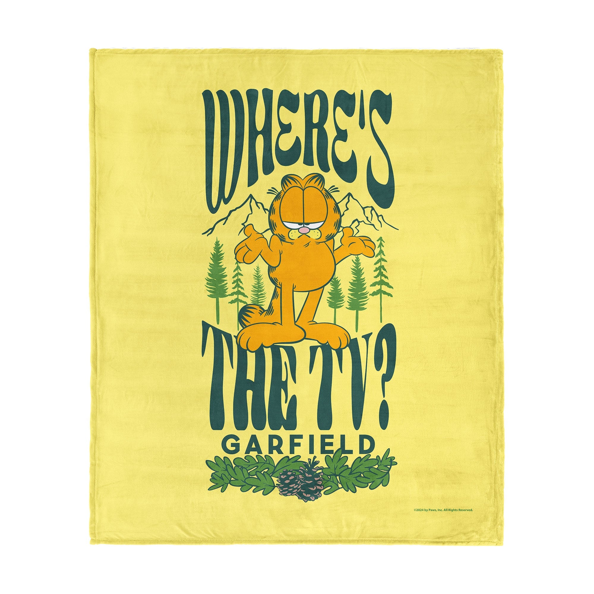 Nickelodeon Garfield Where's the TV Silk Touch Throw Blanket 50x60 Inches