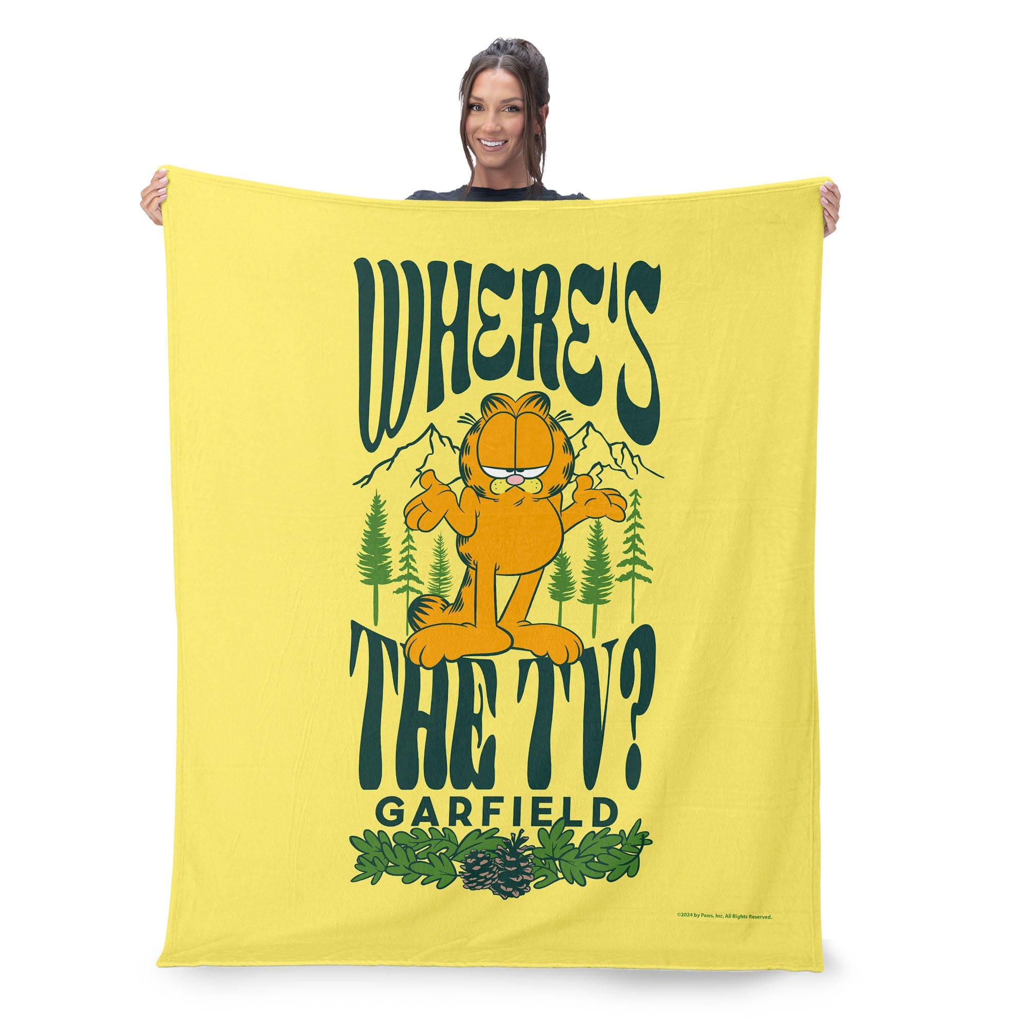 Nickelodeon Garfield Where's the TV Silk Touch Throw Blanket 50x60 Inches