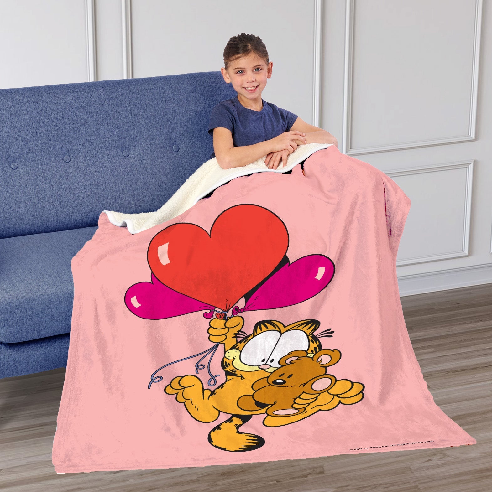 Nickelodeon Garfield Fly Away Silk Touch Sherpa Throw Blanket 50x60 Inches