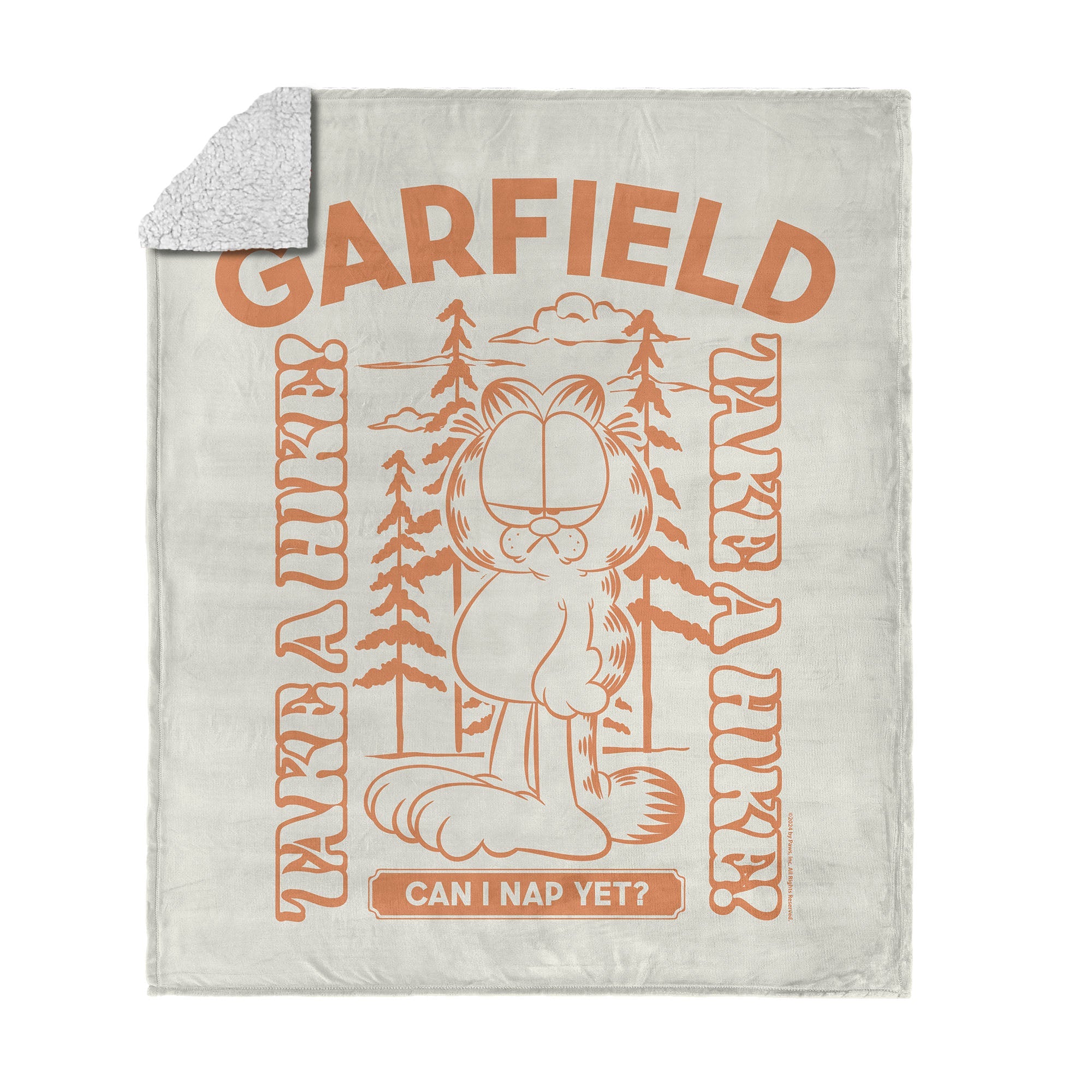 Nickelodeon Garfield Can I Nap Yet Silk Touch Sherpa Throw Blanket 50x60 Inches