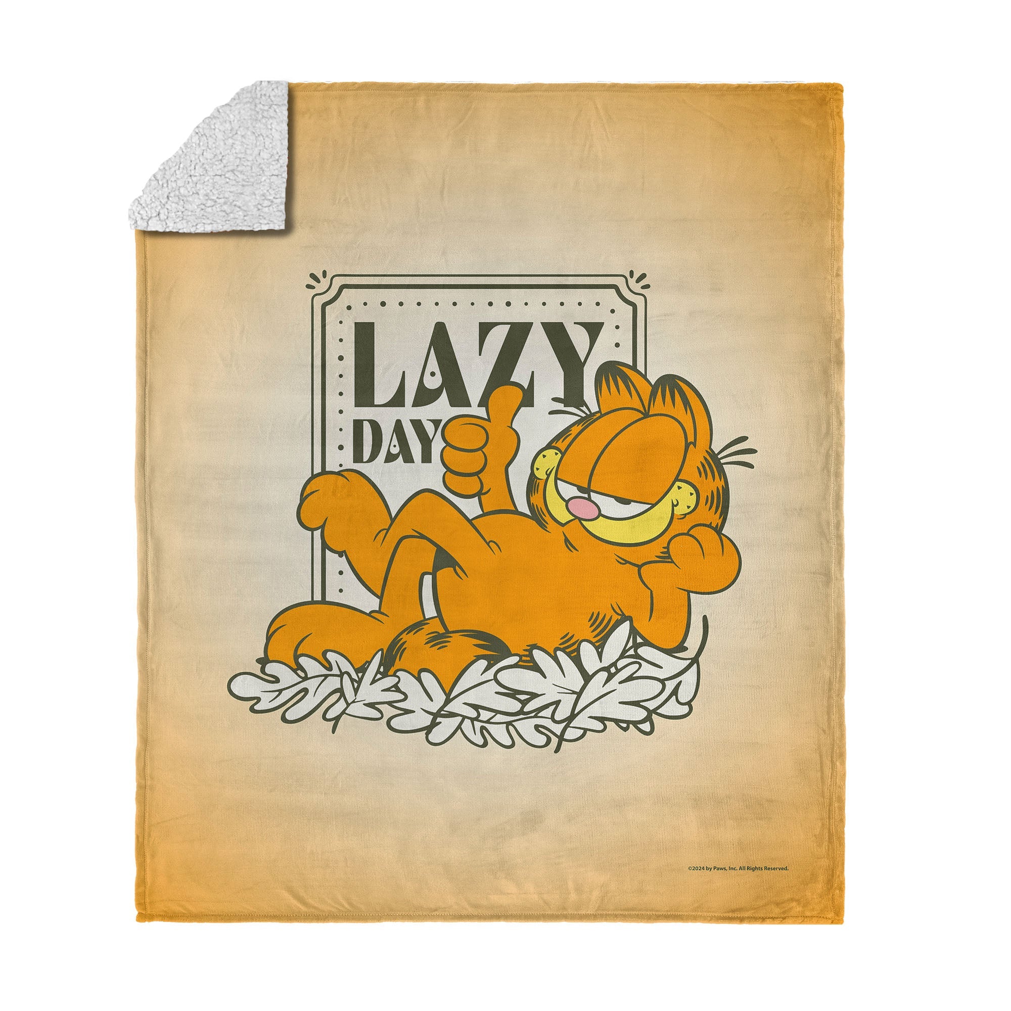 Nickelodeon Garfield Lazy Day Silk Touch Sherpa Throw Blanket 50x60 Inches