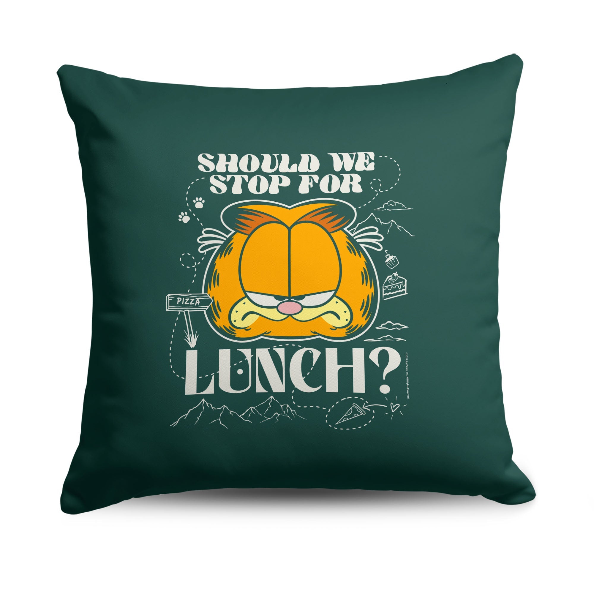 Nickelodeon Garfield Stop For Lunch Throw Pillow 18X18 Inches