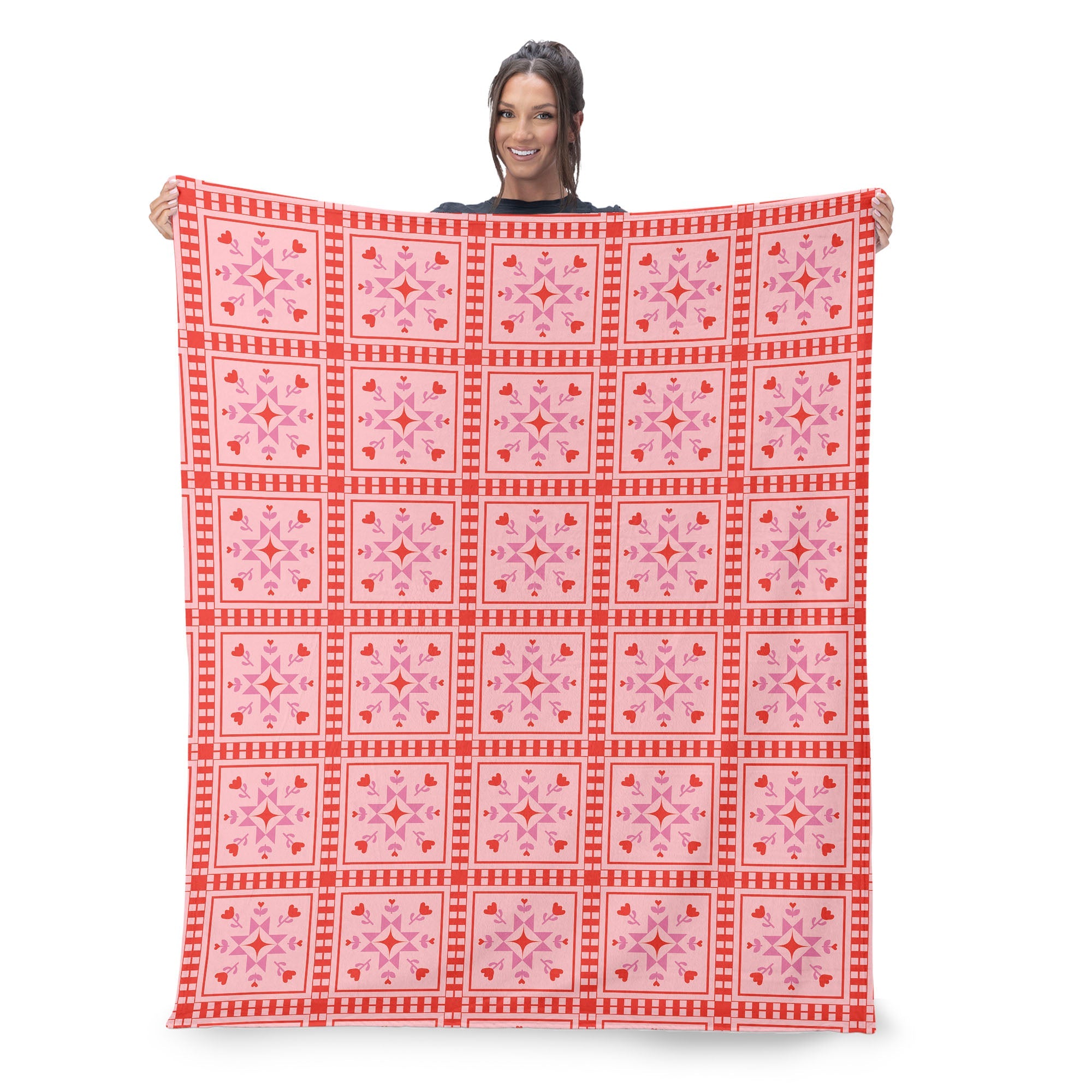 Valentine's Day Quilted Silk Touch Throw Blanket 50x60 Inches