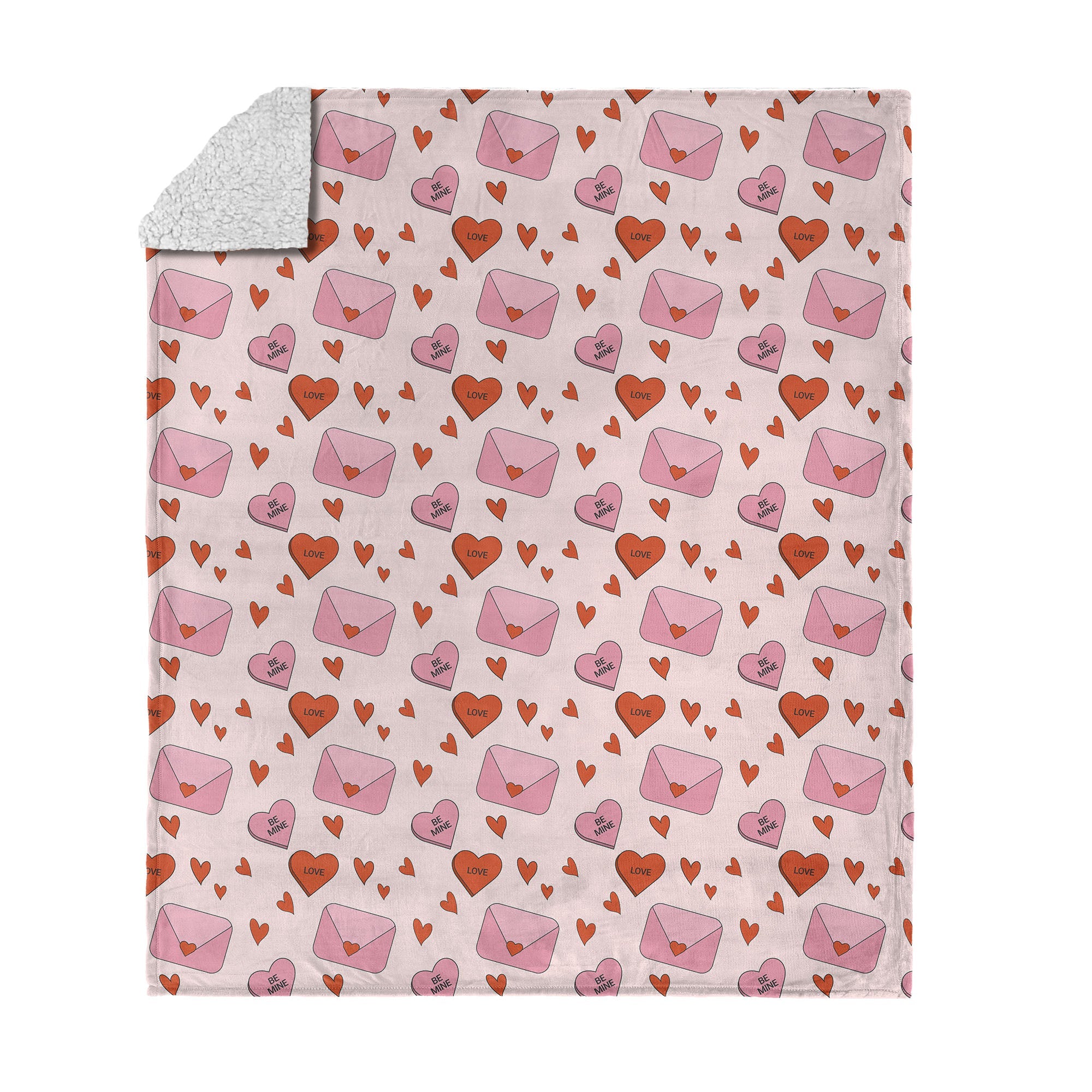 Valentine's Day Send My Love Silk Touch Sherpa Throw Blanket 50x60 Inches
