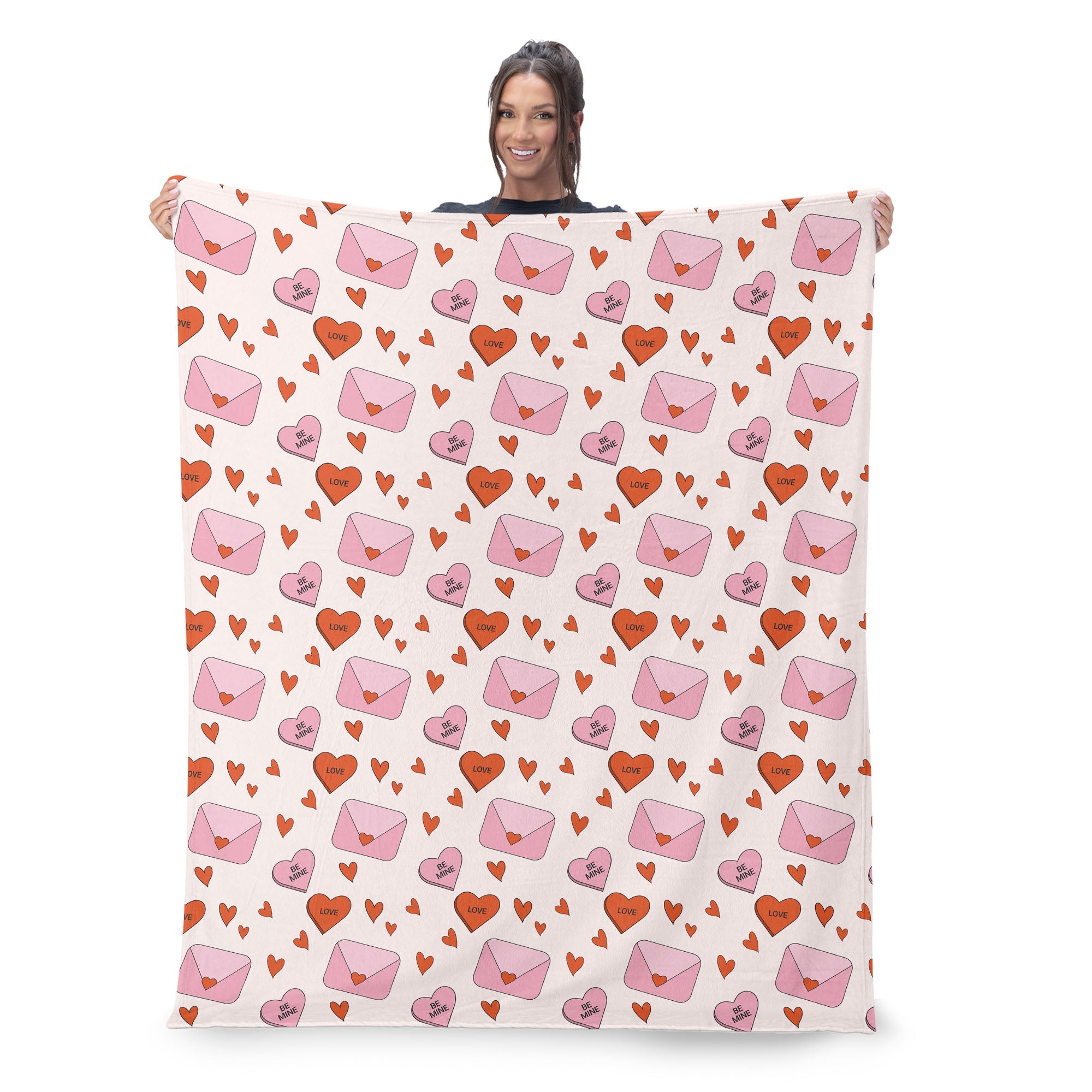 Valentine's Day Send My Love Silk Touch Sherpa Throw Blanket 50x60 Inches