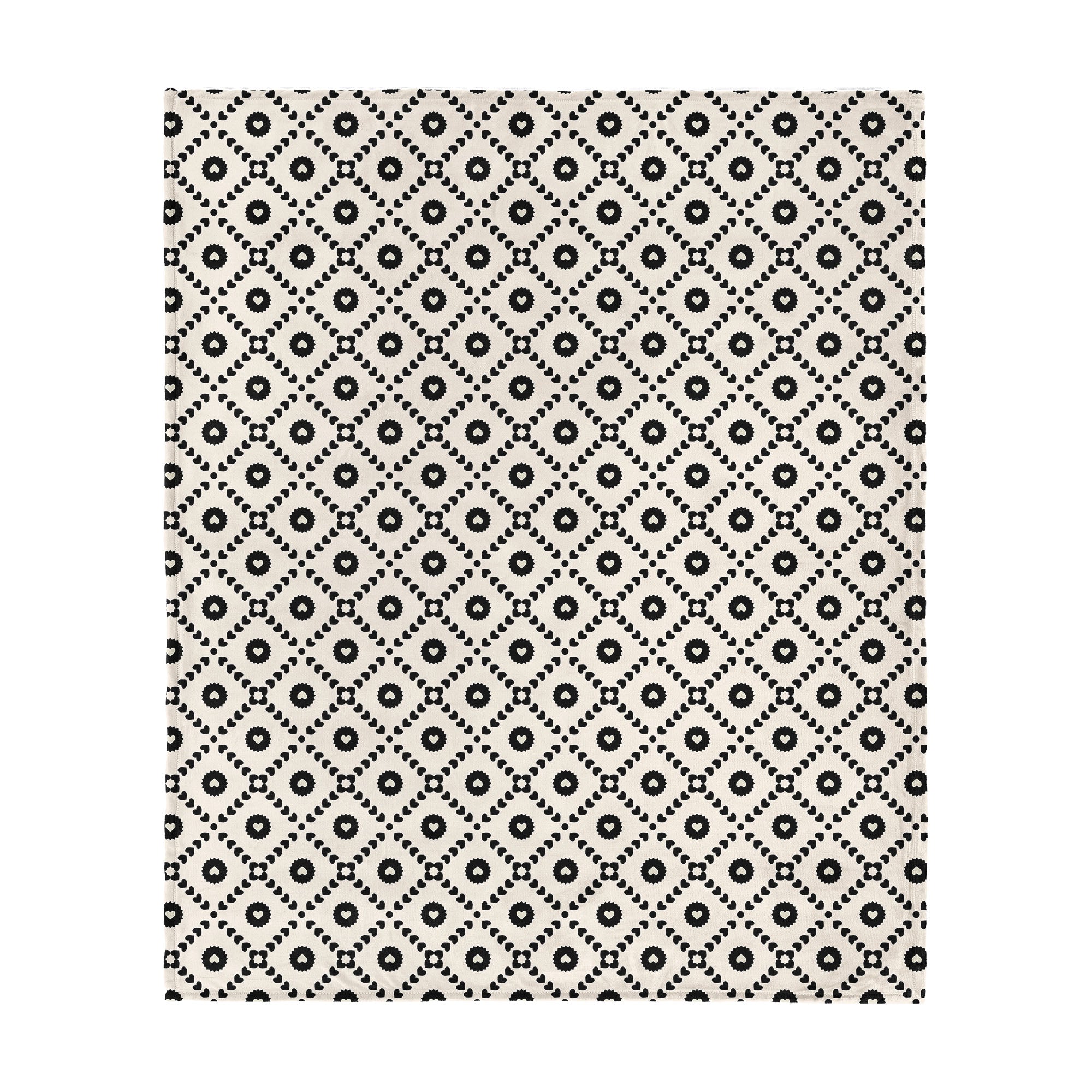 Valentine's Day Black Hearts Silk Touch Throw Blanket 60x80 Inches