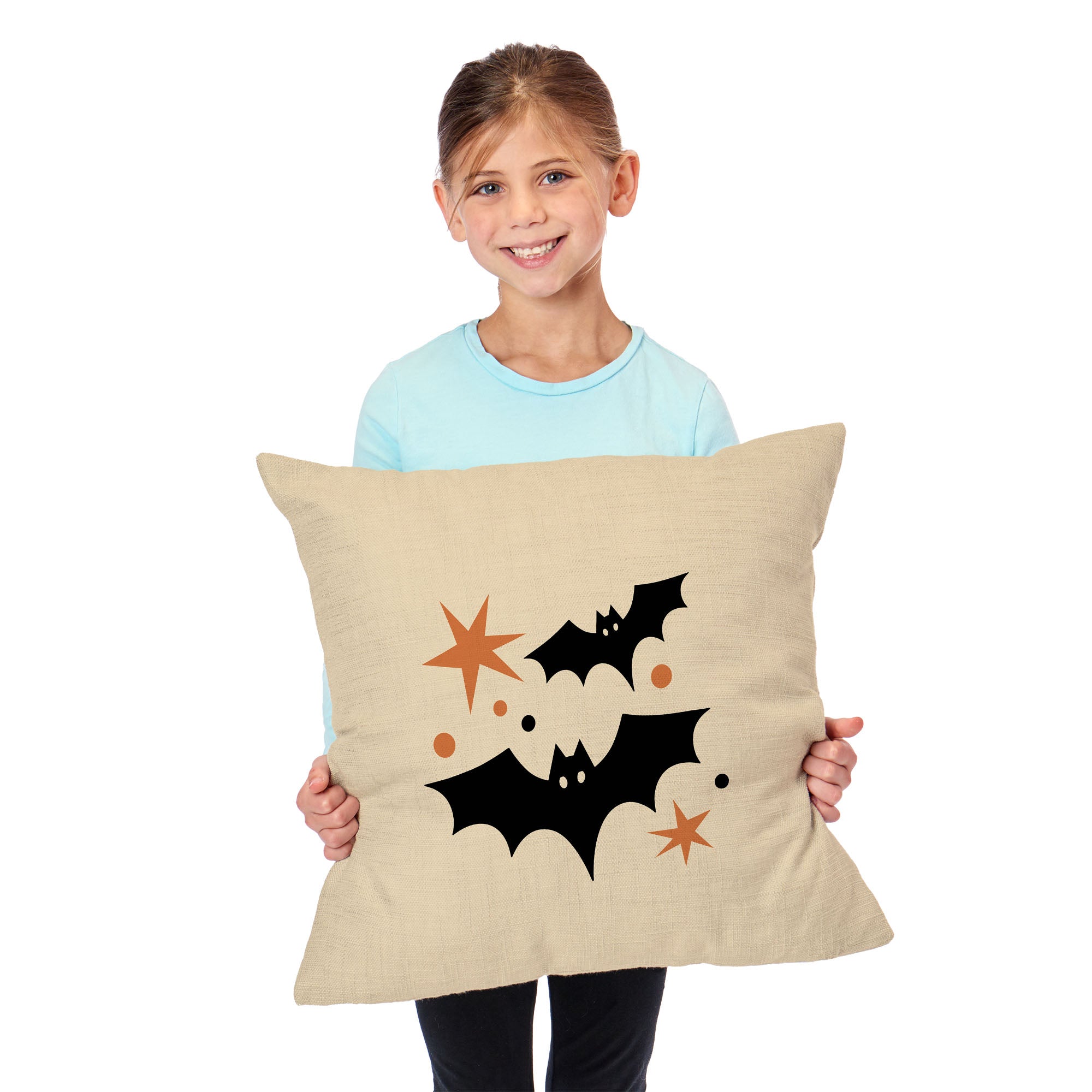 Two Bats Throw Pillow 18X18 Inches