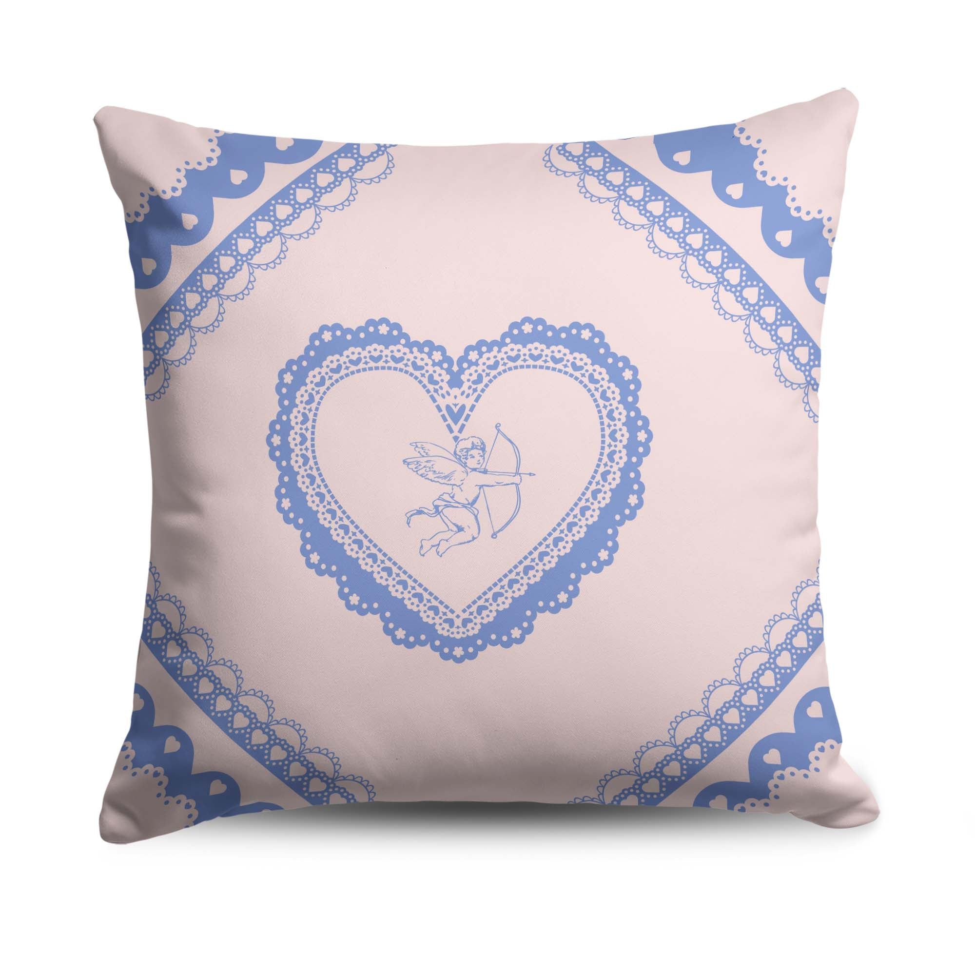 Valentine's Day Vintage Hearts Throw Pillow 18X18 Inches