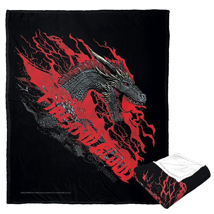 Warner Bros. Game Of Thrones Fire And Blood Silk Touch Throw Blanket 50x60 Inches