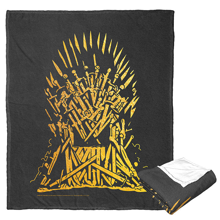 Warner Bros. Game Of Thrones Golden Throne Silk Touch Throw Blanket 50x60 Inches