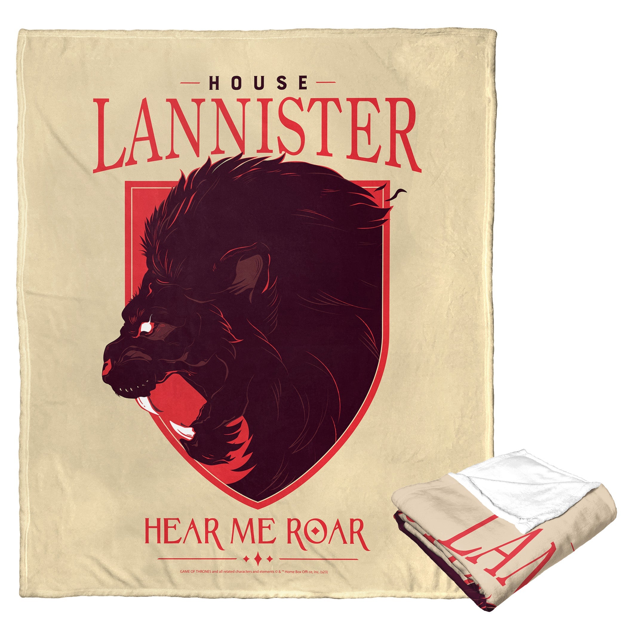 Warner Bros. Game Of Thrones House Lannister Silk Touch Throw Blanket 50x60 Inches