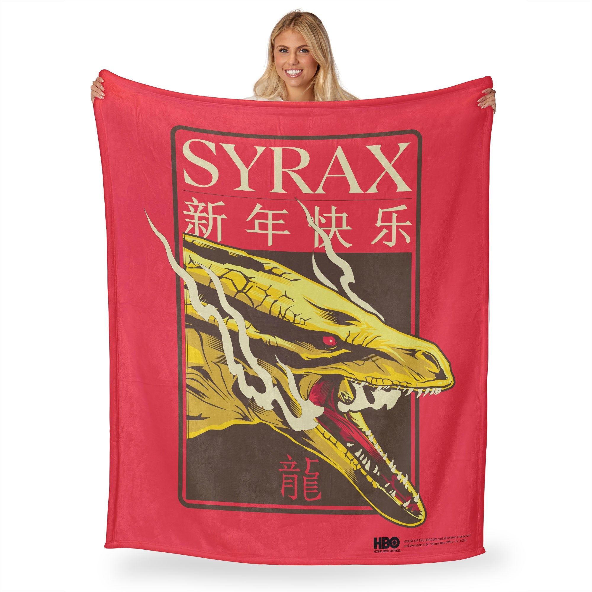 Warner Bros. Game Of Thrones Year of the Dragon Syrax Silk Touch Throw Blanket 50x60 Inches