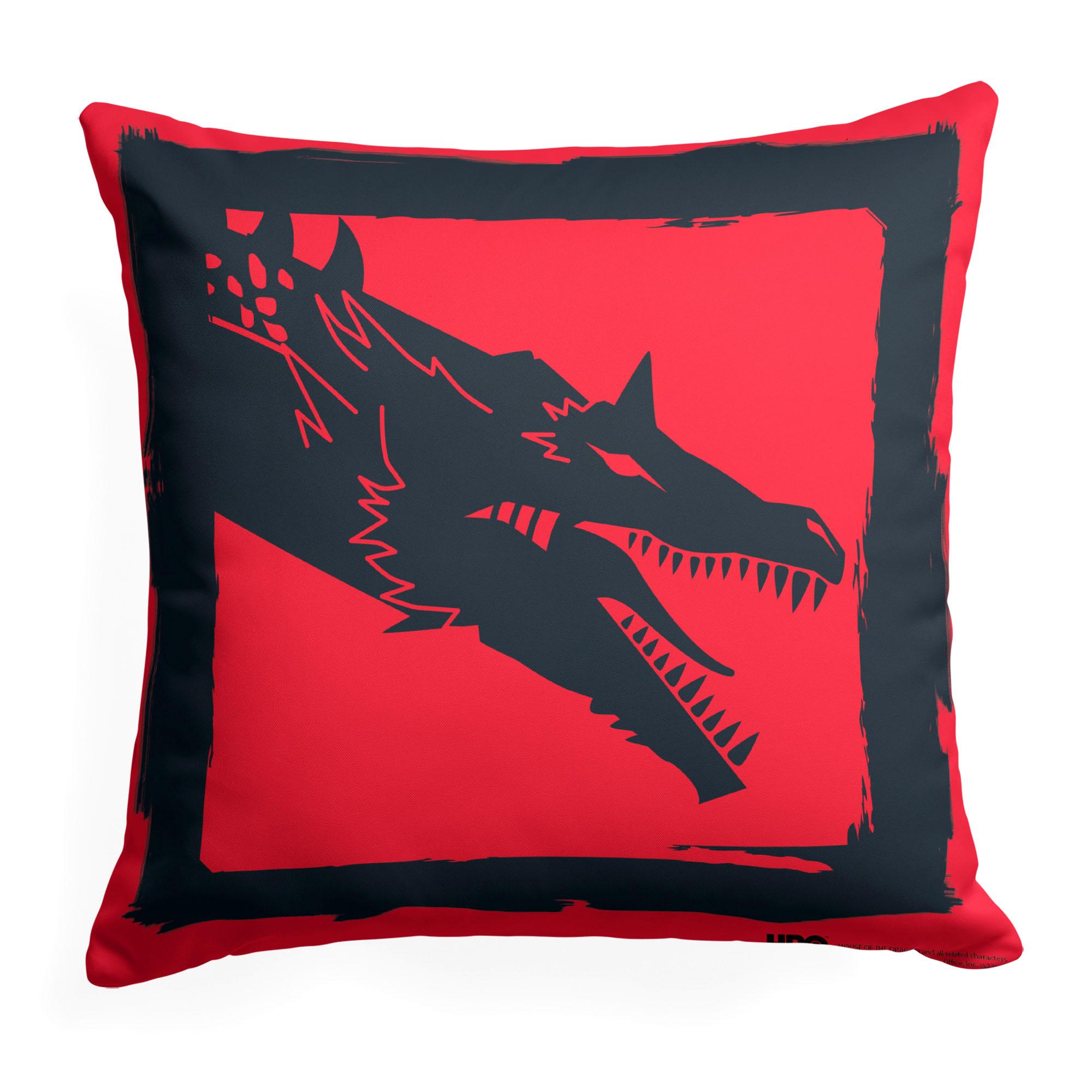 Warner Bros. Game of Thrones Year of the Dragon Red Dragon Throw Pillow 18x18 inches