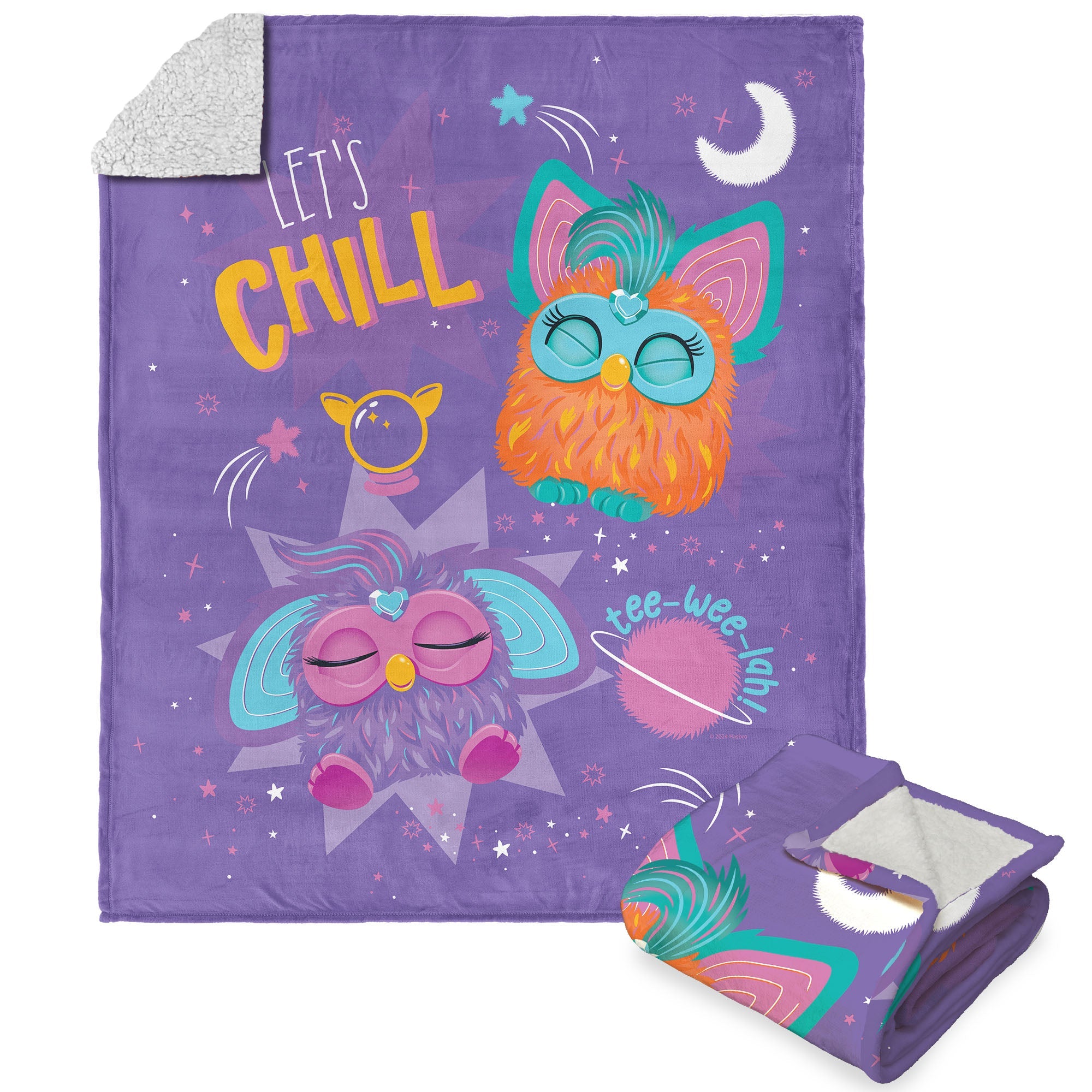 Hasbro Furby Letaâ‚?s Chill Silk Touch Throw Blanket 50?¡ª60 Inches