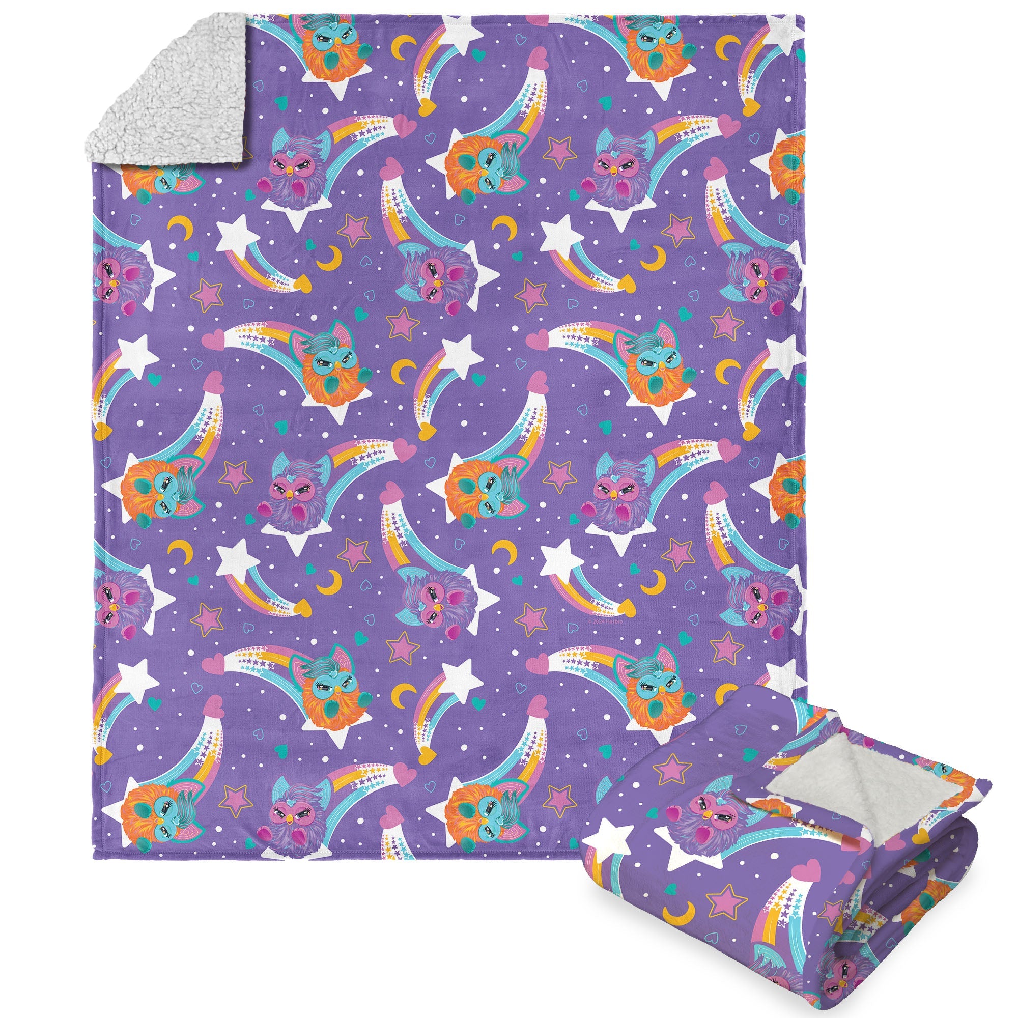 Hasbro Furby Shooting Stars Silk Touch Throw Blanket 50?¡ª60 Inches