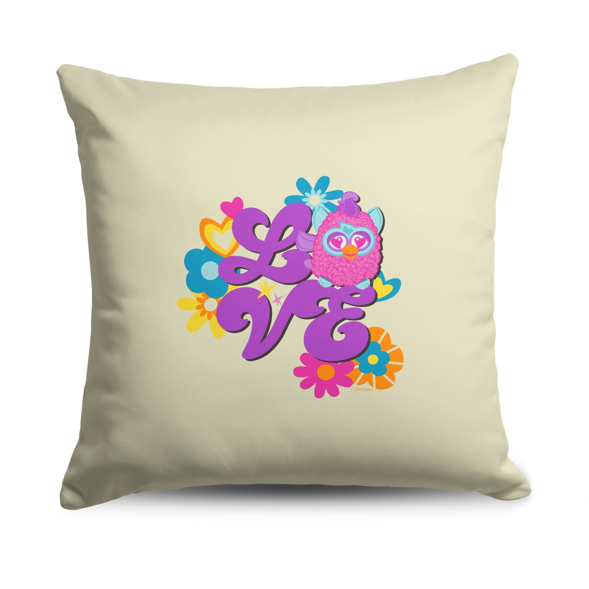 Hasbro Furby Funky Furby Throw Pillow 18X18 Inches