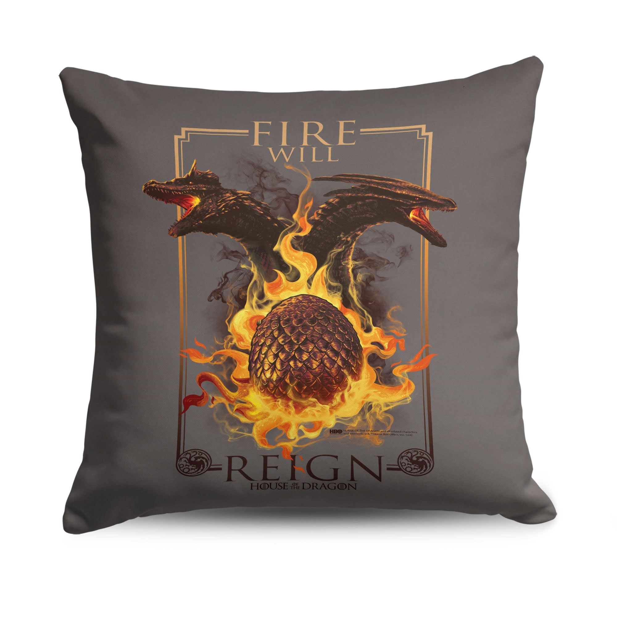 Warner Bros. House of the Dragon Let it Reign Throw Pillow 18X18 Inches