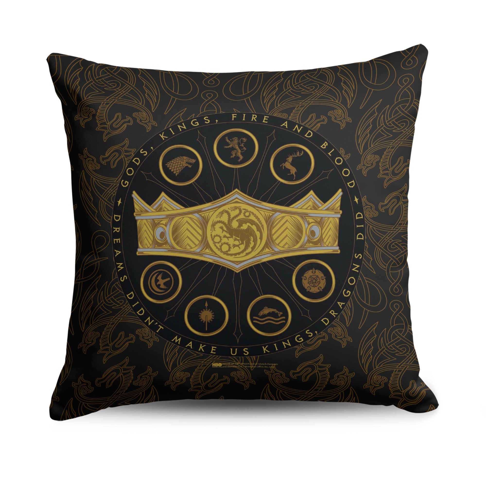 Warner Bros. House of the Dragon Dragons Did Throw Pillow 18X18 Inches