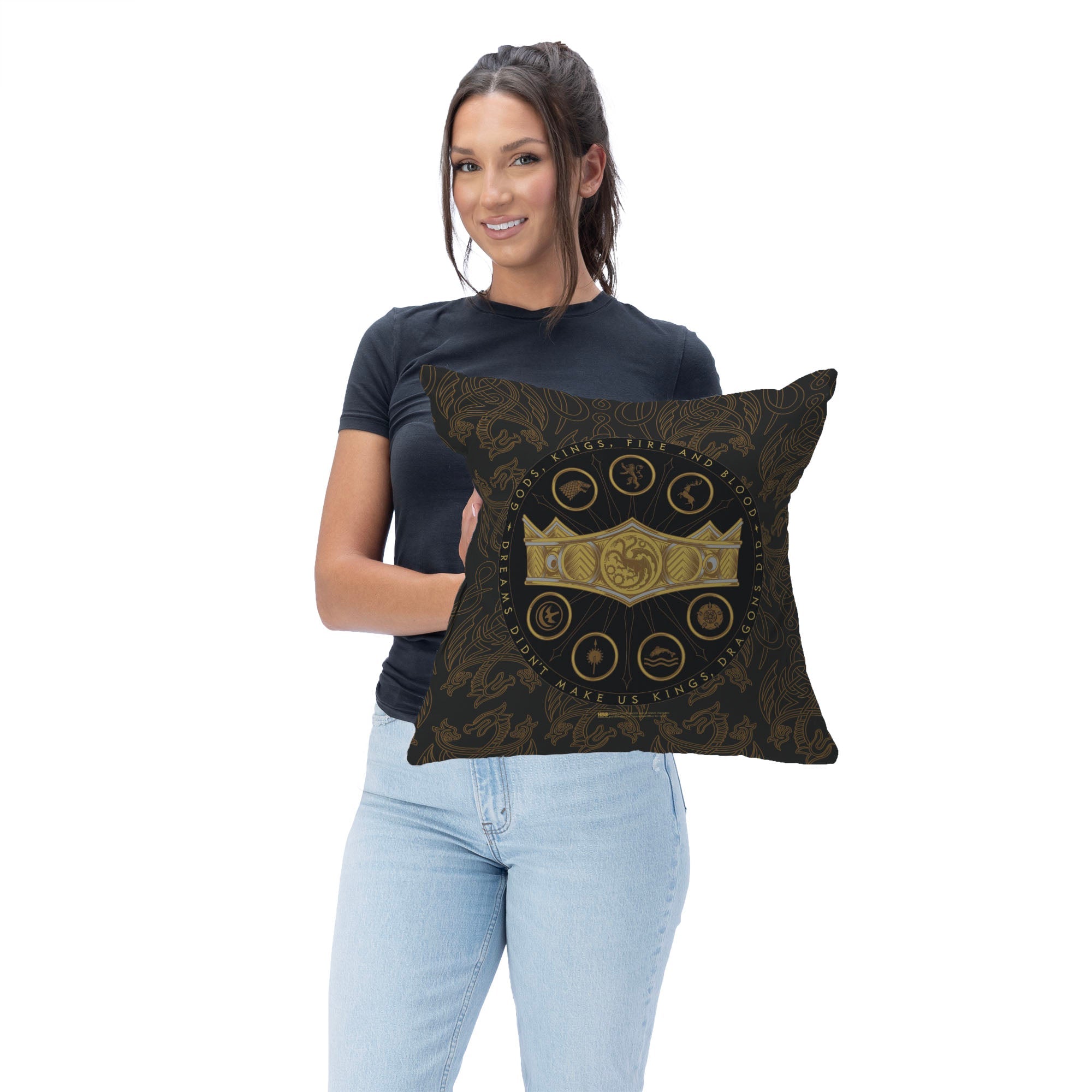 Warner Bros. House of the Dragon Dragons Did Throw Pillow 18X18 Inches