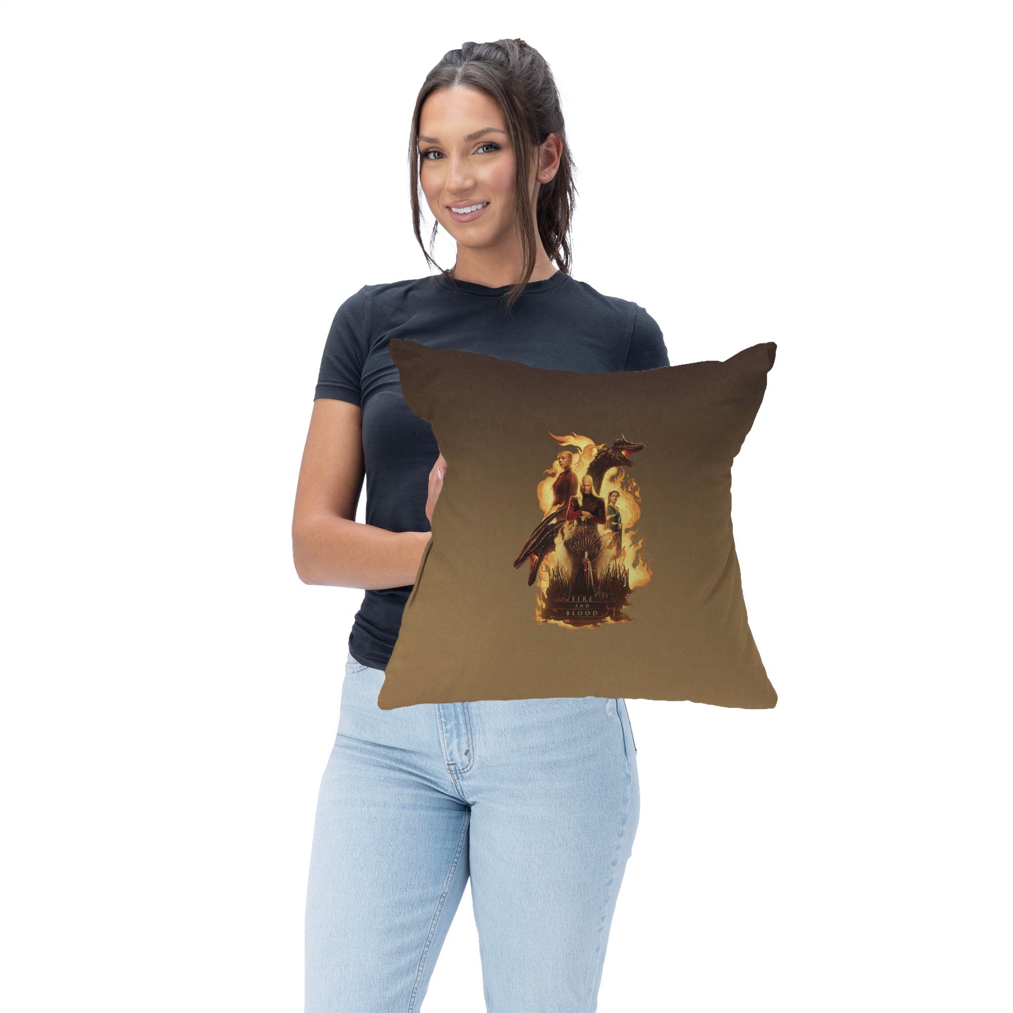Warner Bros. House of the Dragon Fire and Blood Reigns Throw Pillow 18X18 Inches