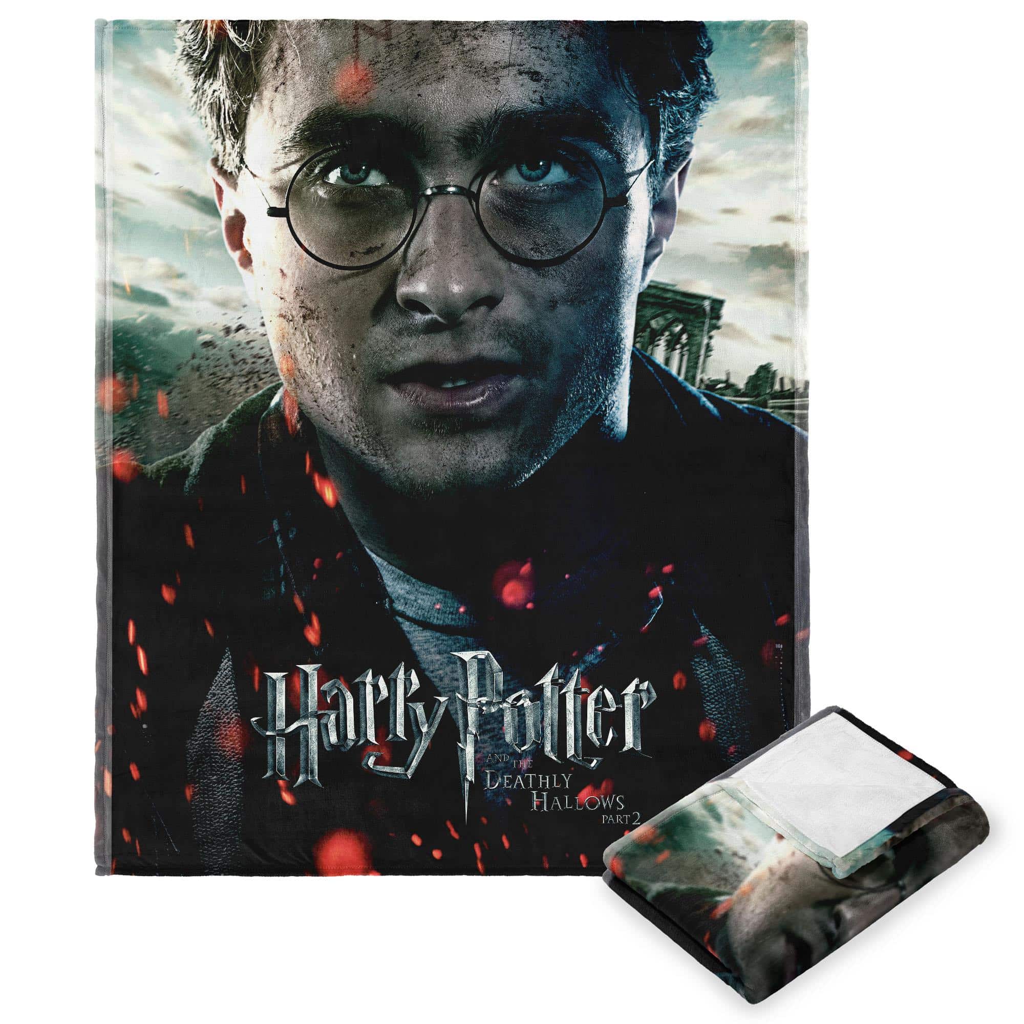 Warner Bros. Harry Potter Deathly Hallows Part 2 Silk Touch Throw Blanket 50x60 Inches