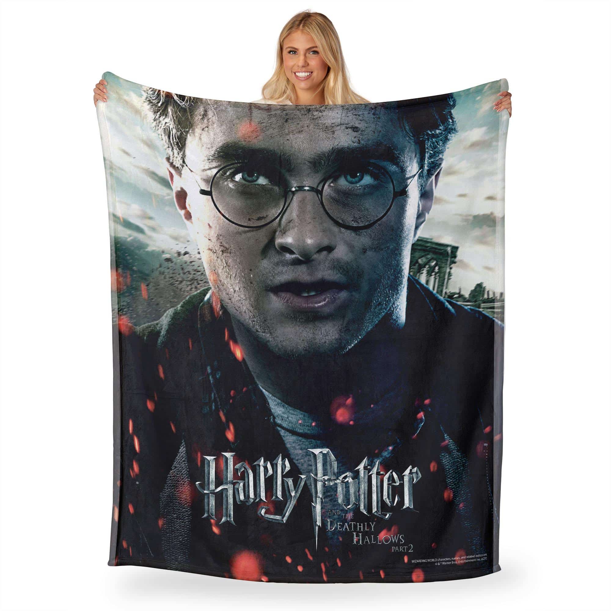 Warner Bros. Harry Potter Deathly Hallows Part 2 Silk Touch Throw Blanket 50x60 Inches