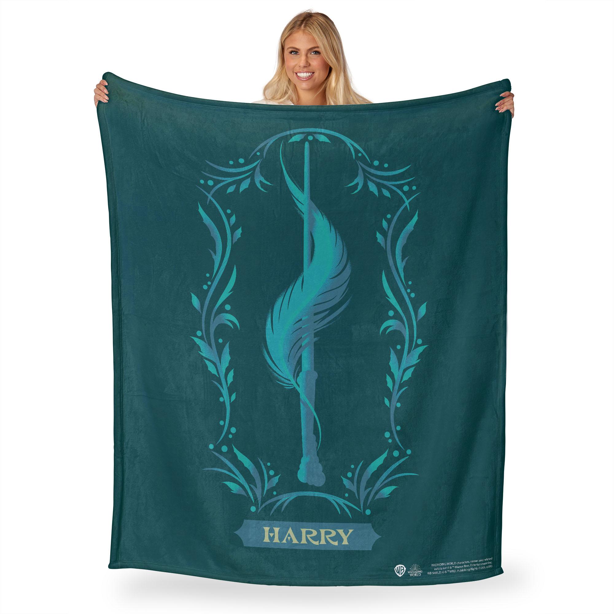 Warner Bros. Harry Potter Harry's Wand Silk Touch Throw Blanket 50x60 Inches