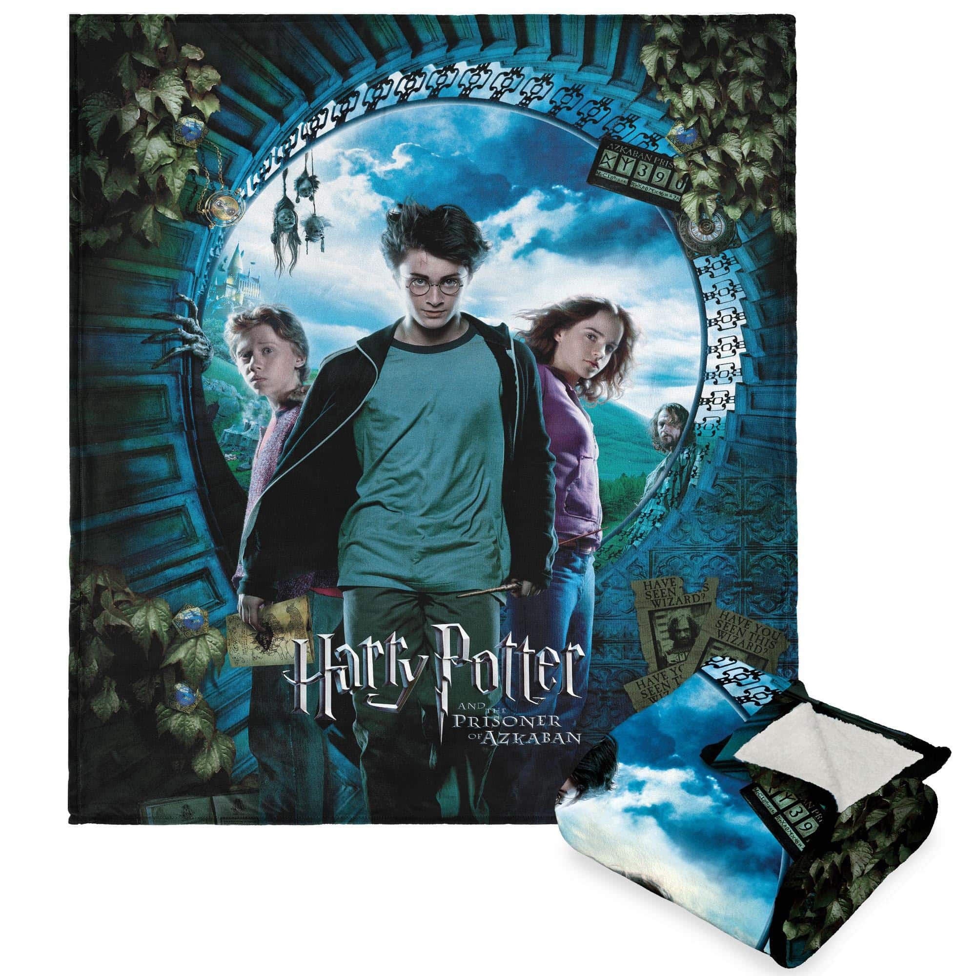 Warner Bros. Harry Potter Core Three Silk Touch Sherpa Throw Blanket 50x60 Inches