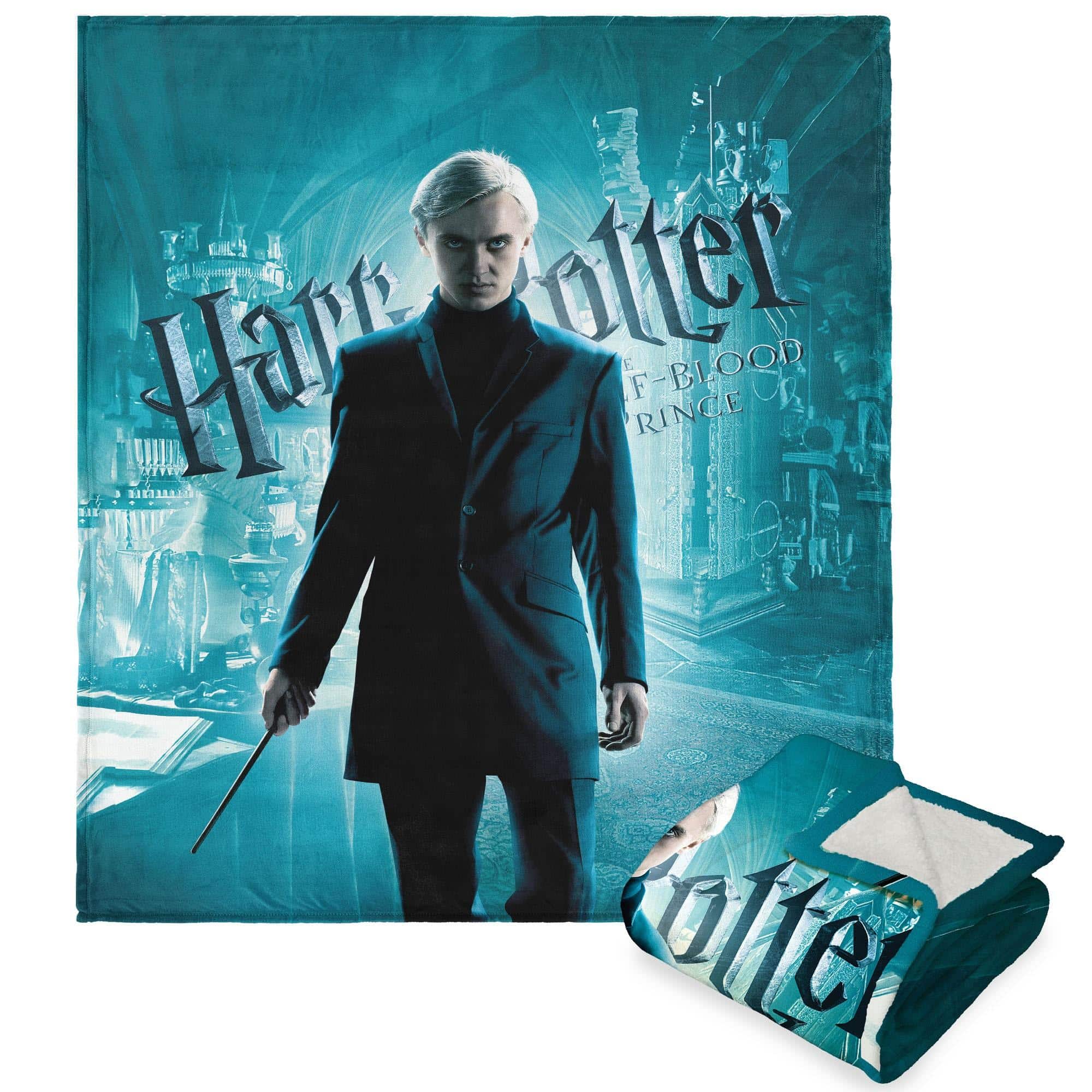 Warner Bros. Harry Potter Draco Half Blood Prince Silk Touch Sherpa Throw Blanket 50x60 Inches