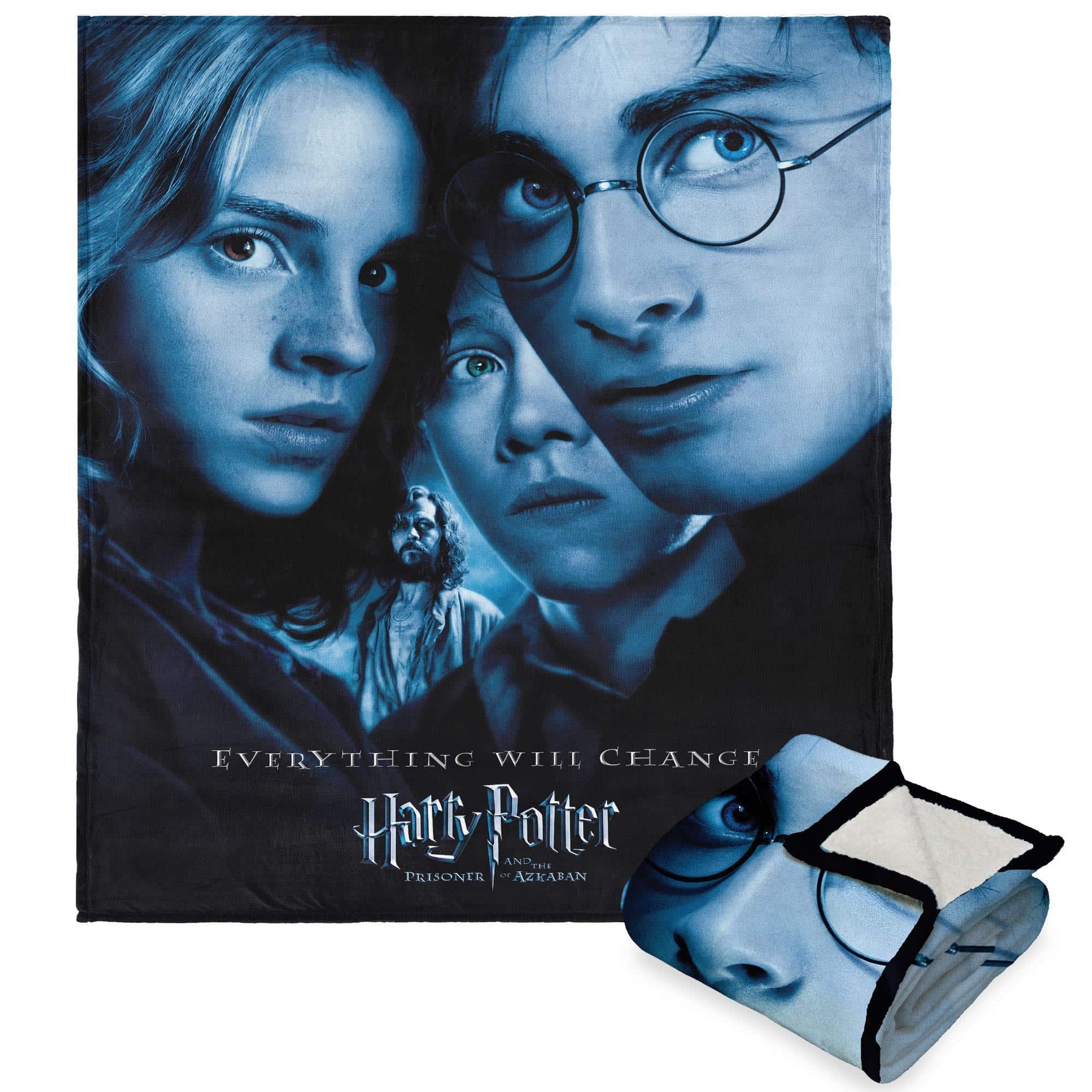 Warner Bros. Harry Potter Everything Will Change Silk Touch Sherpa Throw Blanket 50x60 Inches