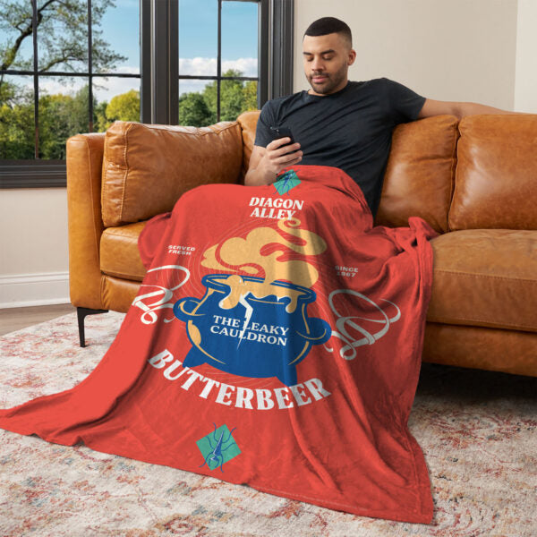 Warner Bros. Harry Potter Leaky Cauldron Silk Touch Throw Blanket 60X80 Inches