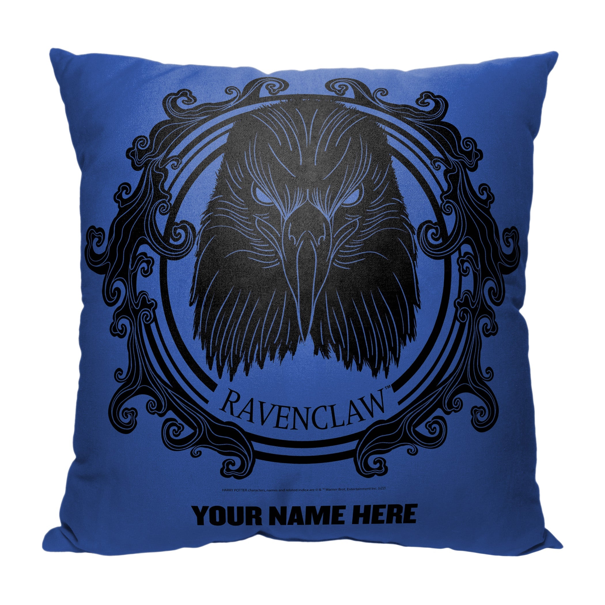 Warner Bros. Harry Potter Bold Ravenclaw Personalized Throw Pillow 18x18 Inches