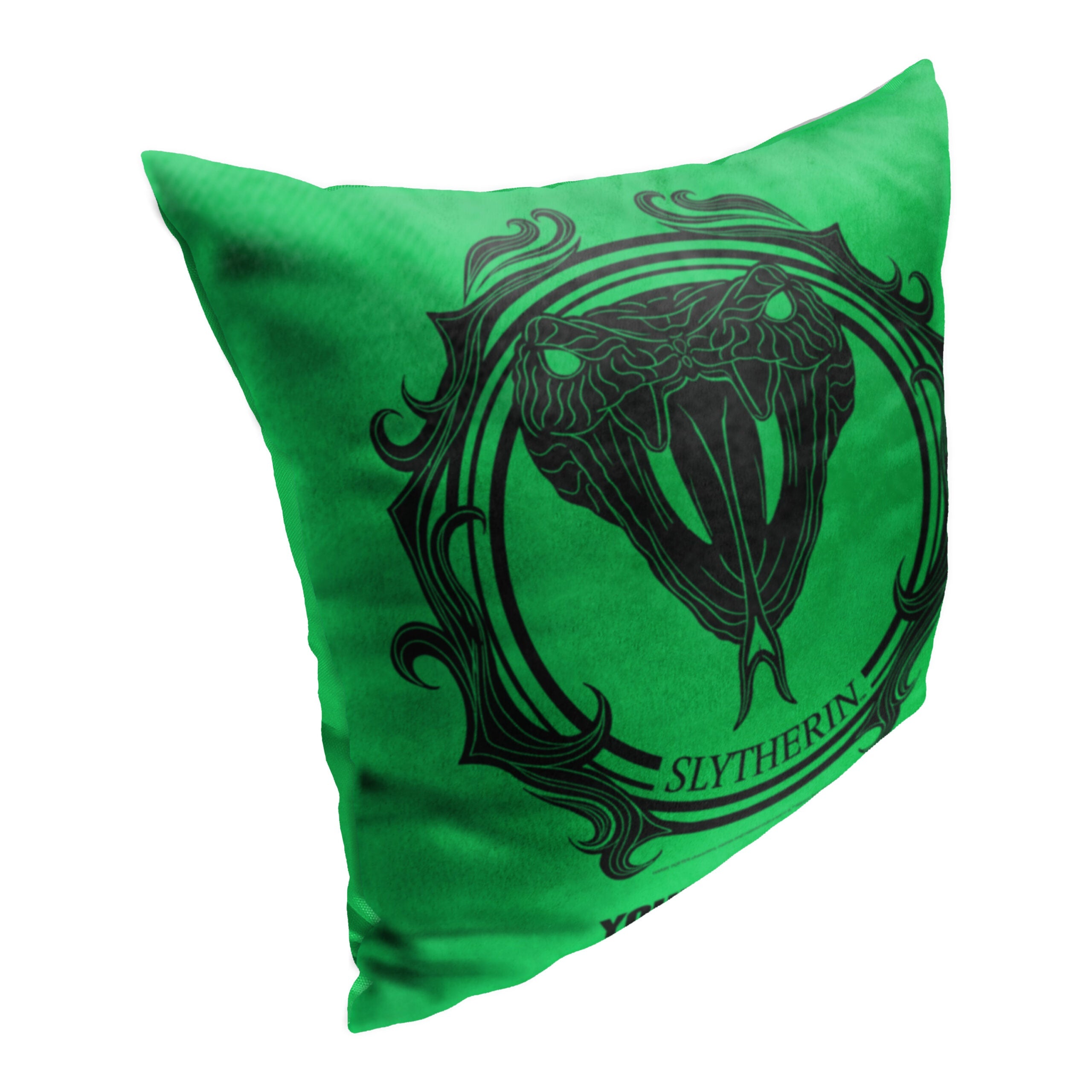 Warner Bros. Harry Potter Bold Slytherin Personalized Throw Pillow 18x18 Inches