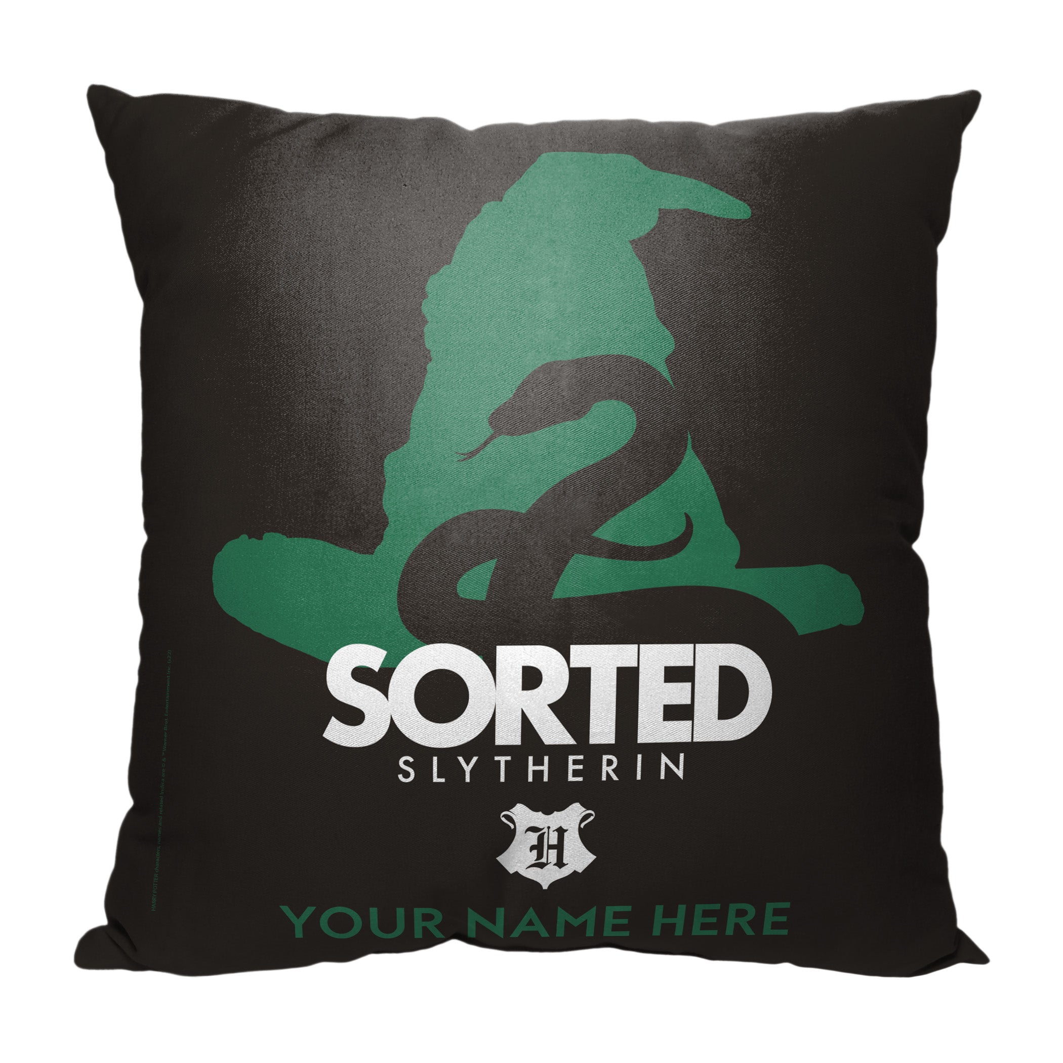 Warner Bros. Harry Potter Sorted Slytherin Personalized Throw Pillow 18x18 Inches