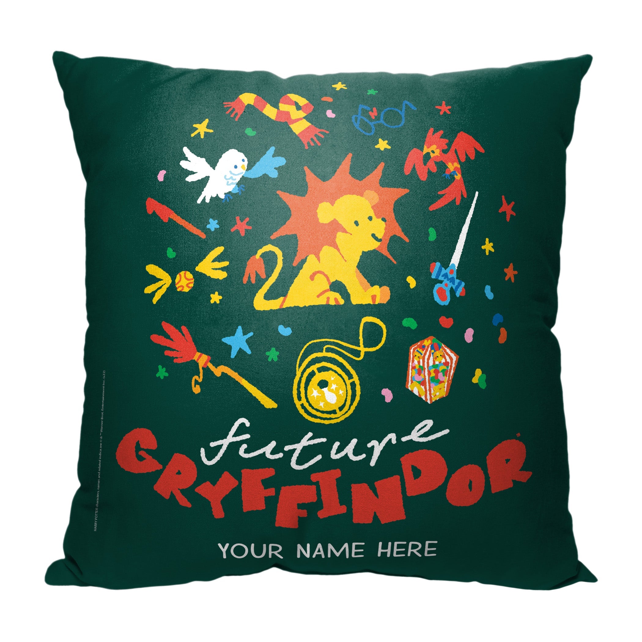 Warner Bros. Harry Potter Future Gryffindor Personalized Throw Pillow 18x18 Inches
