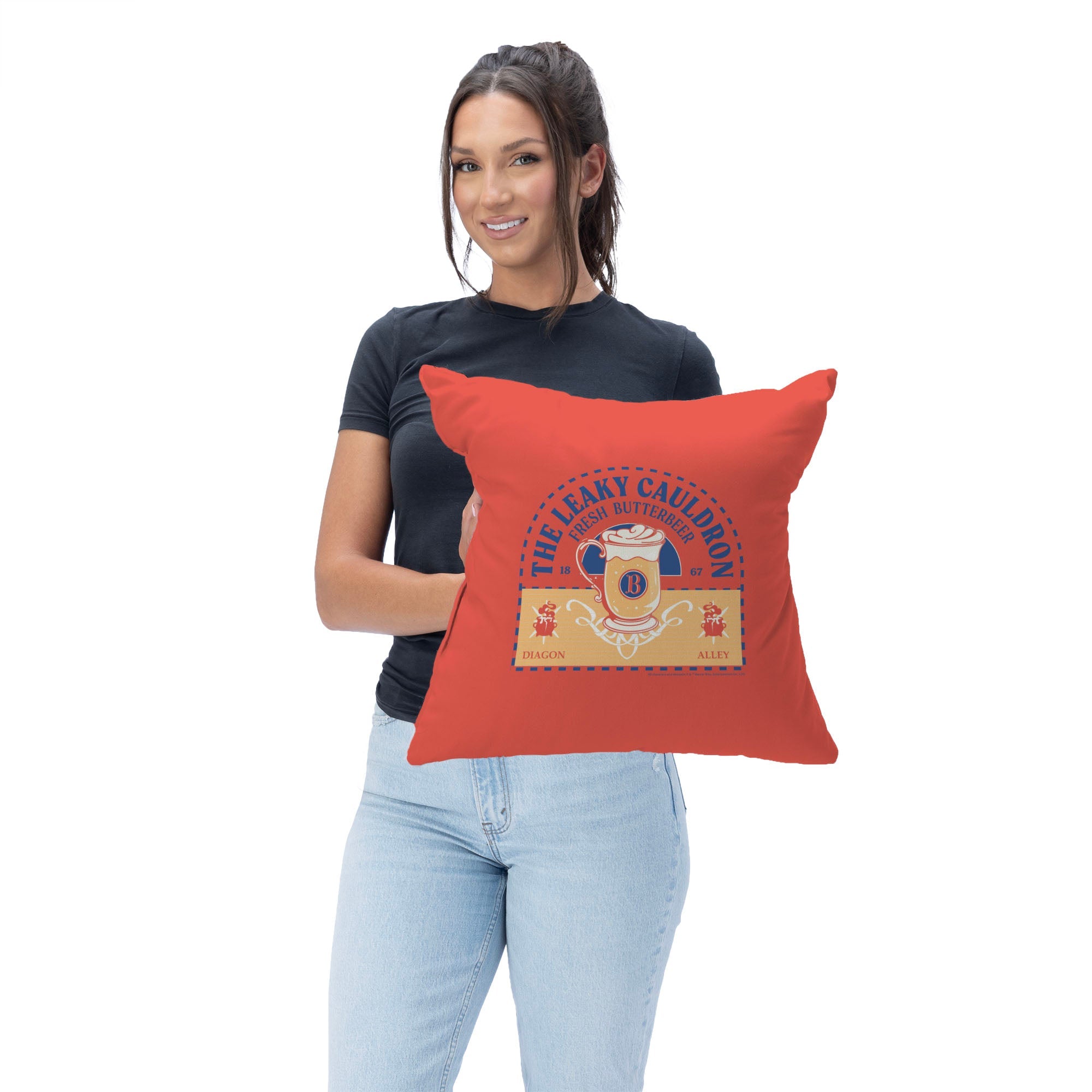 Warner Bros. Harry Potter Fresh Butterbeer Throw Pillow 18X18 Inches