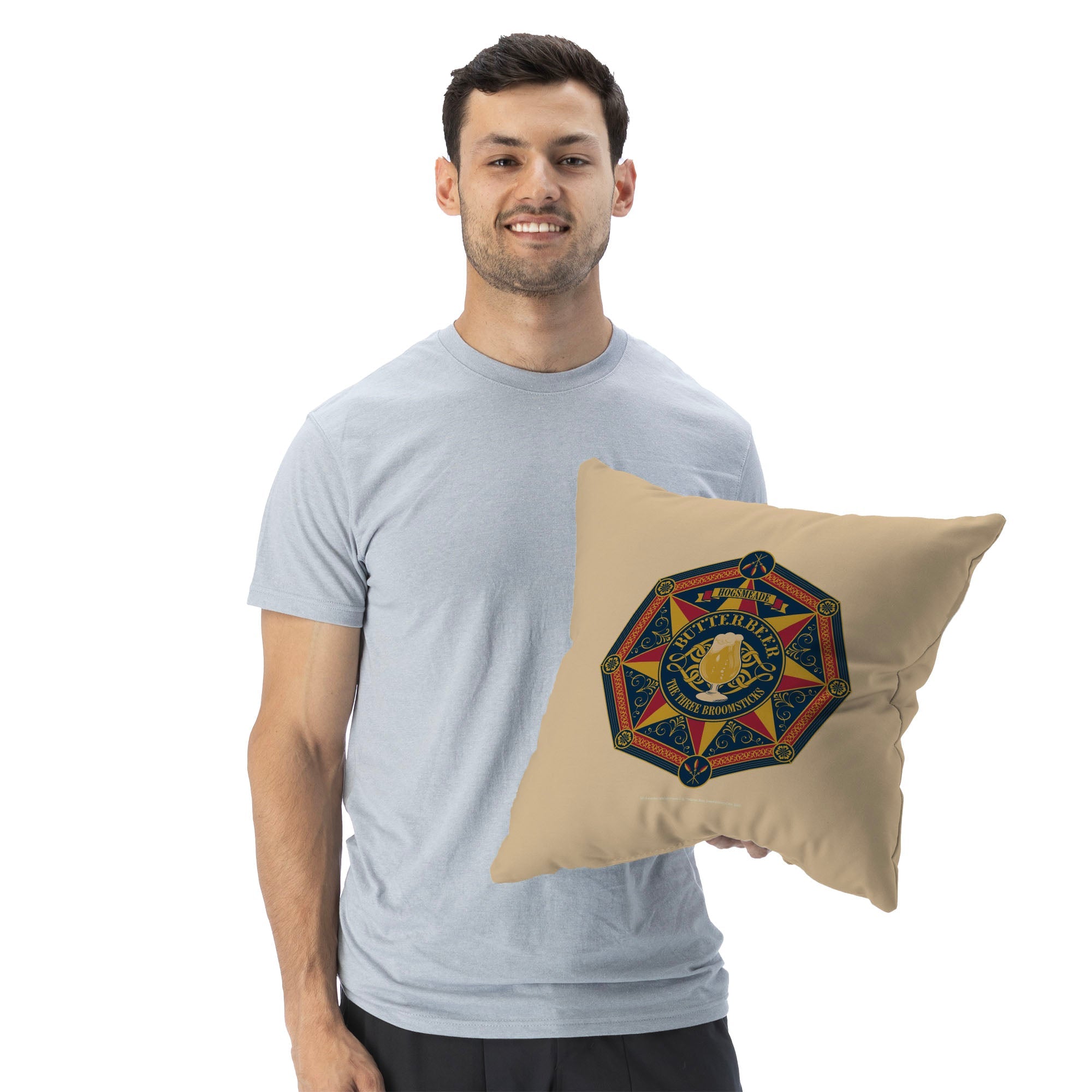 Warner Bros. Harry Potter Three Broomsticks Throw Pillow 18X18 Inches