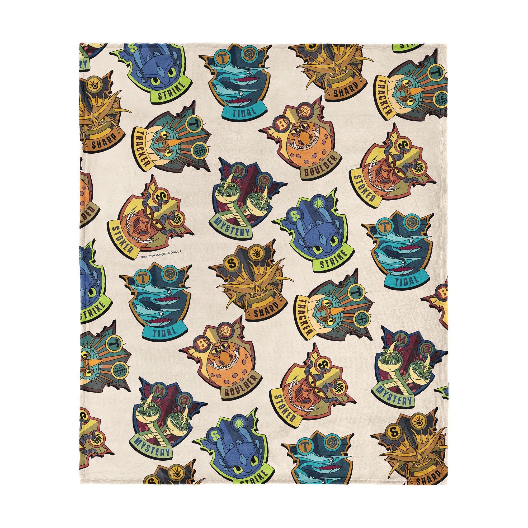 How to Train Your Dragon Dragon Badges Silk Touch Throw Blanket 50x60 inches